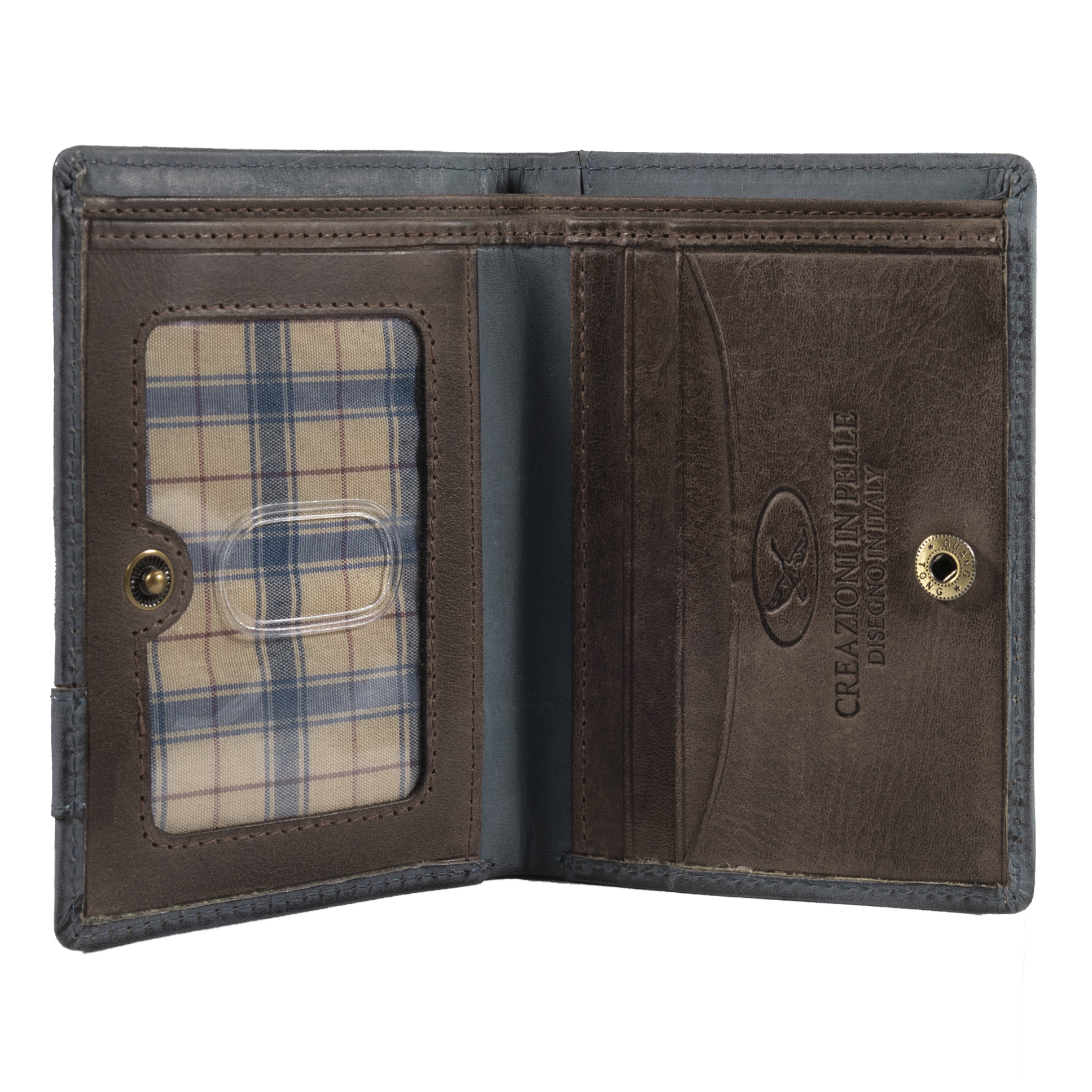 Billetera Texas 1.161 Azul Oscuro/Marrón - Imagen 3