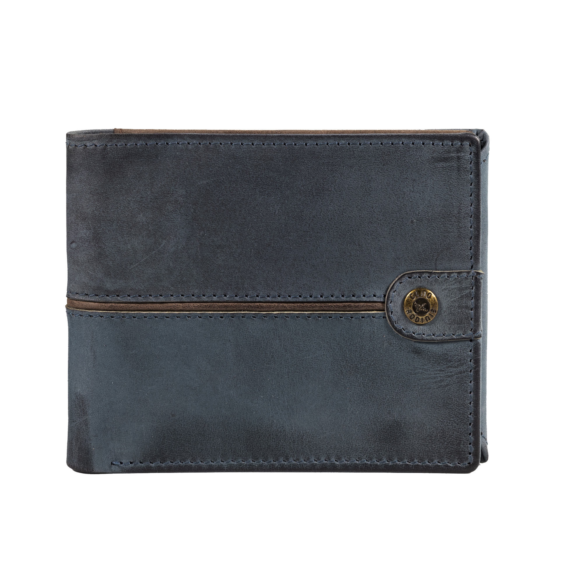 Billetera Texas 1.163 Azul Oscuro/Marrón