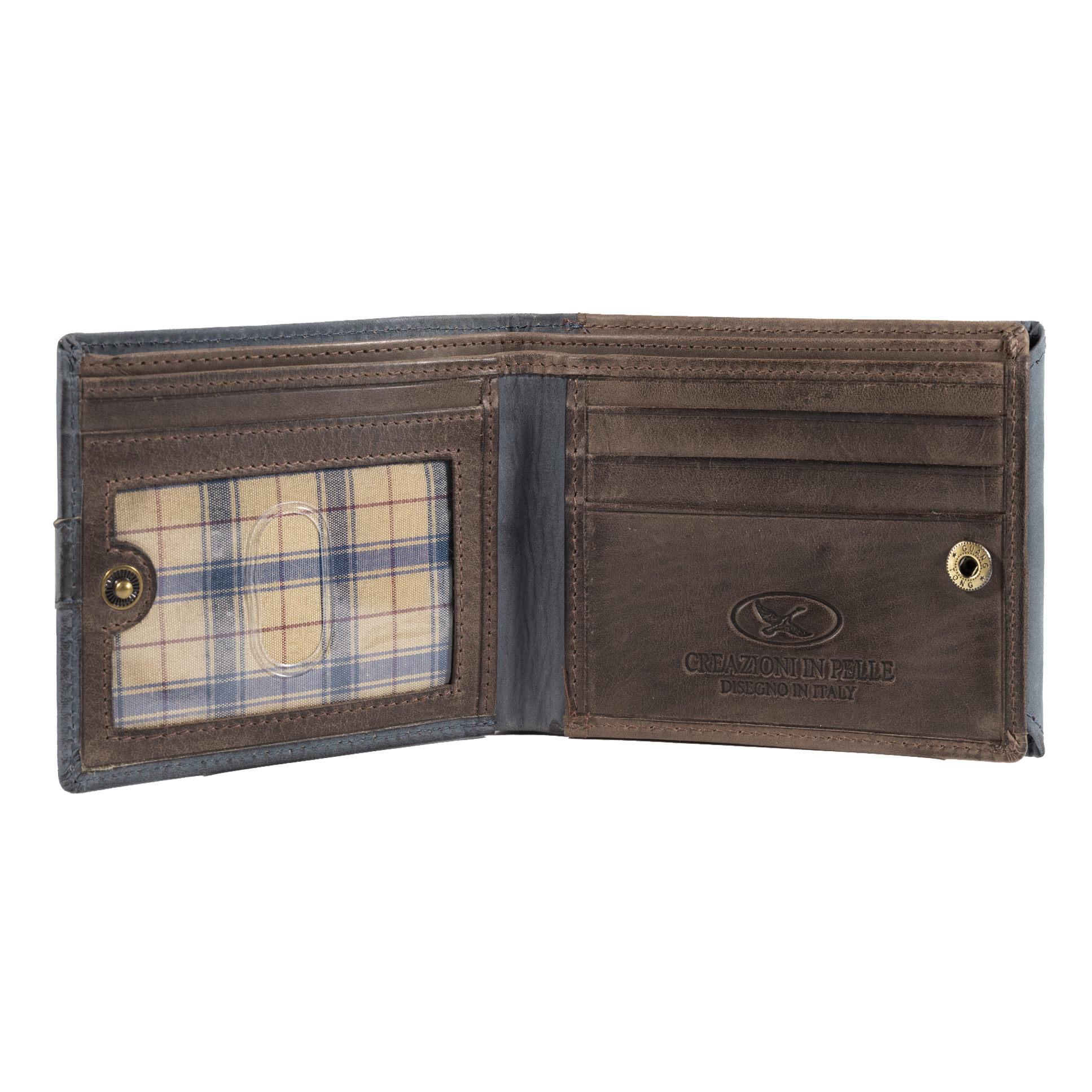 Billetera Texas 1.163 Azul Oscuro/Marrón - Imagen 3