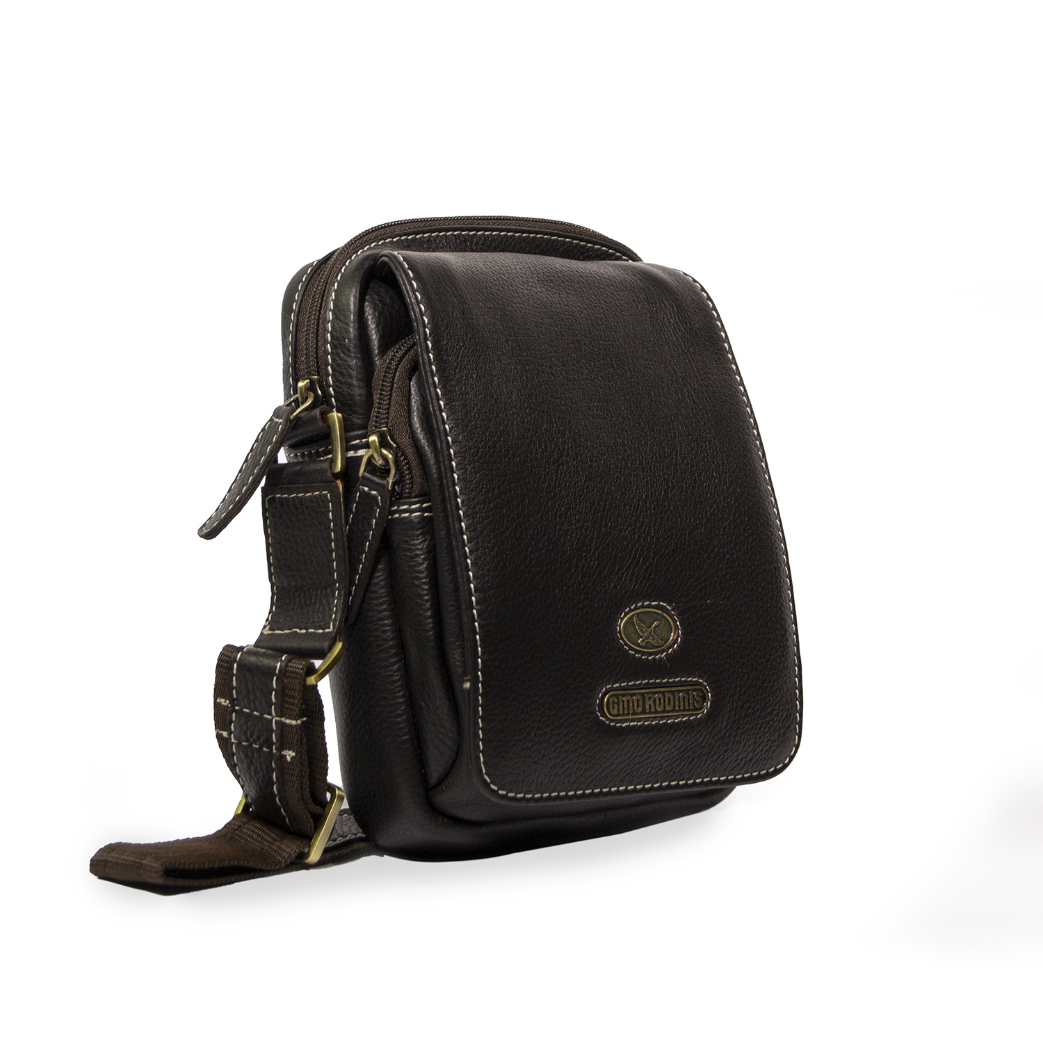 Morral de Cuero hombre - 1311 cafe - Imagen 2
