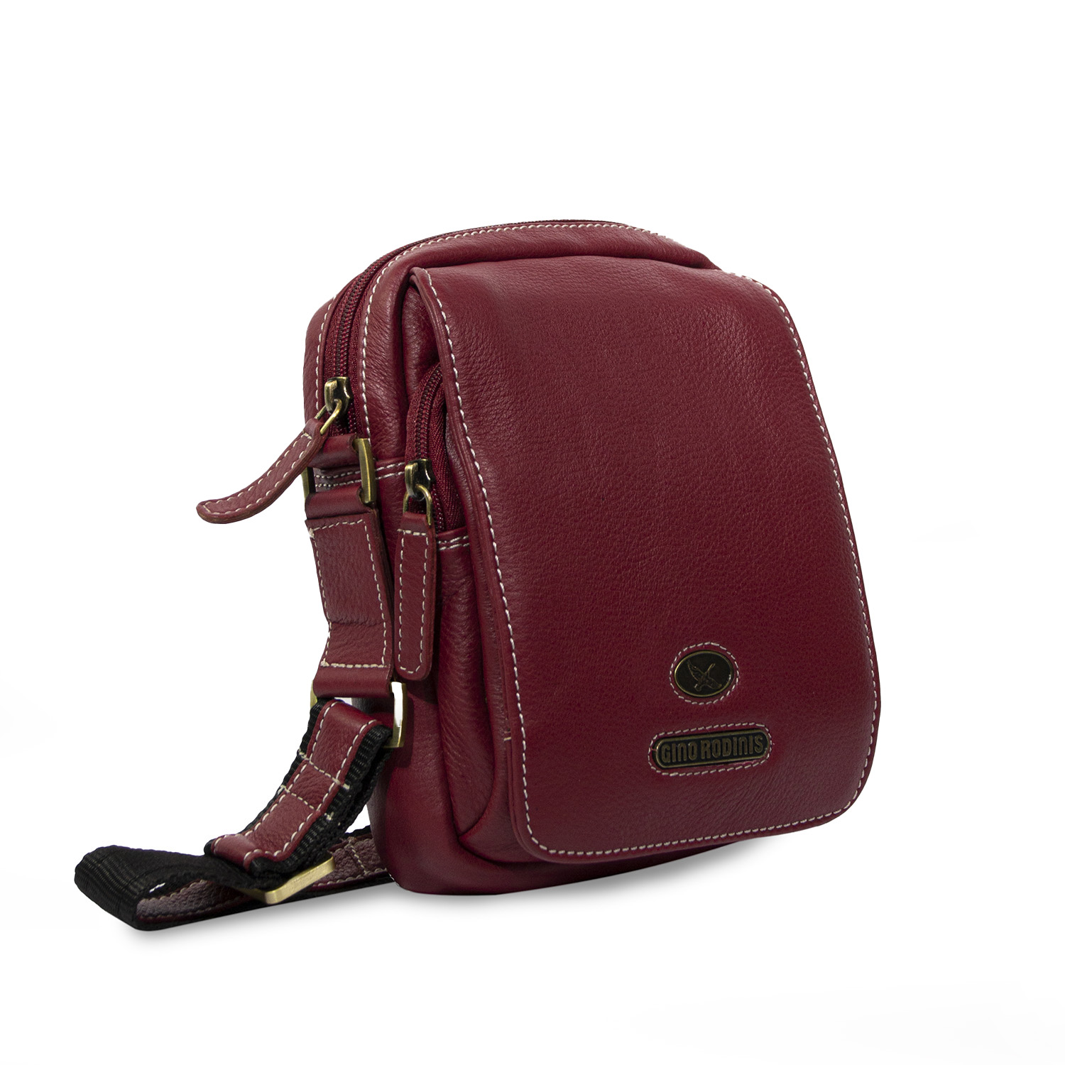 Morral de Cuero hombre - 1311 Rojo - Imagen 2