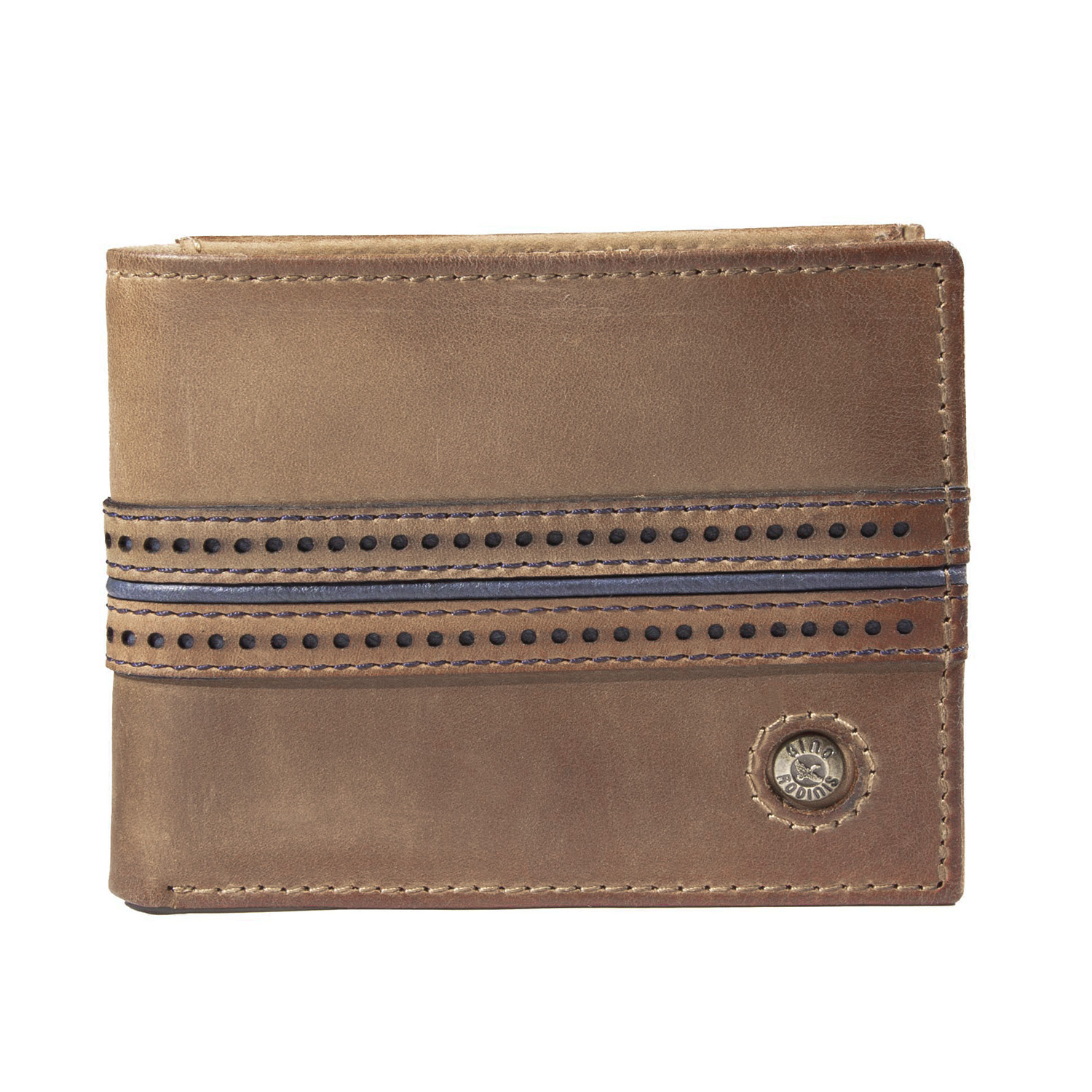 Billetera Borsalino 157 Café/Azul