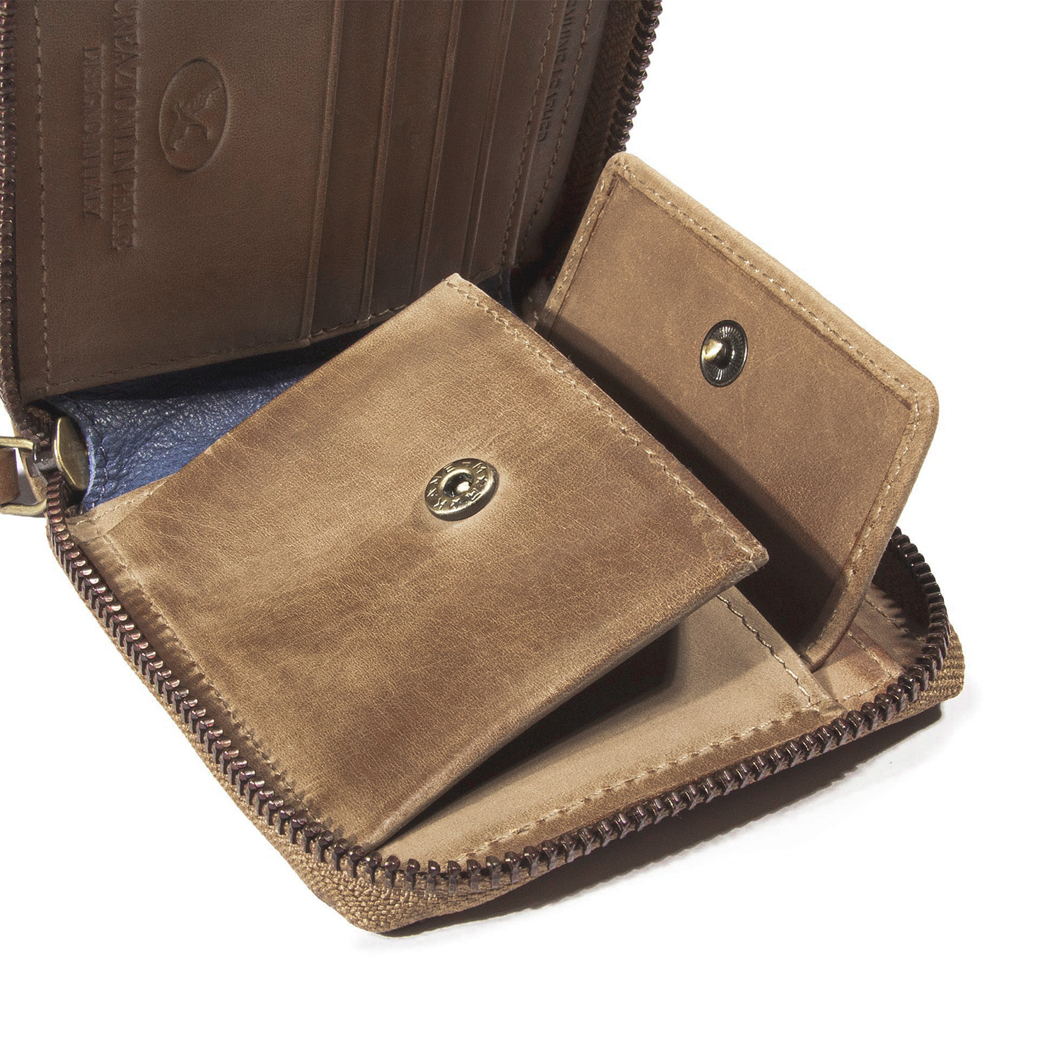 Billetera Borsalino 158 Café/Azul - Imagen 4