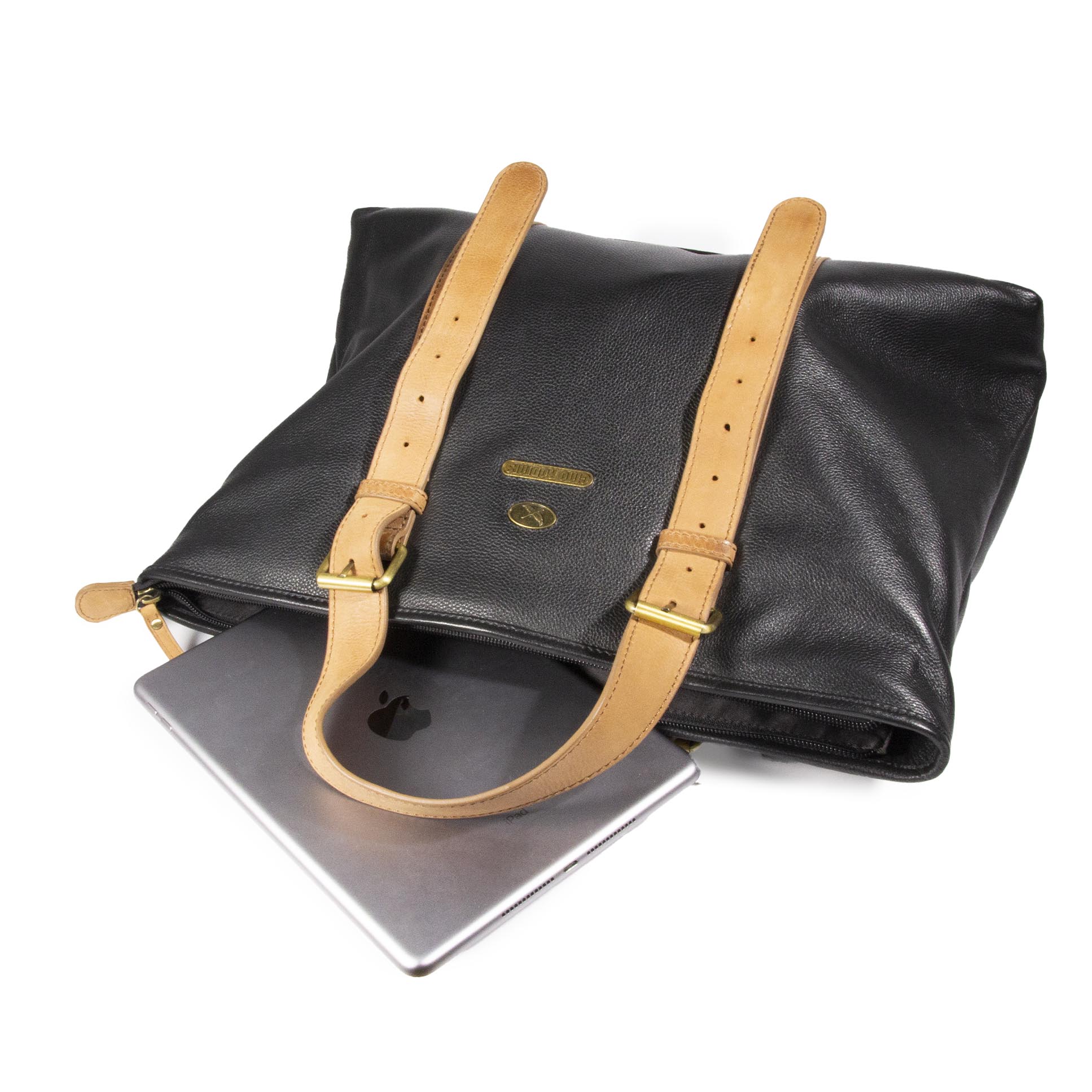 Tote Bag 2203 Negro/Beige - Imagen 5