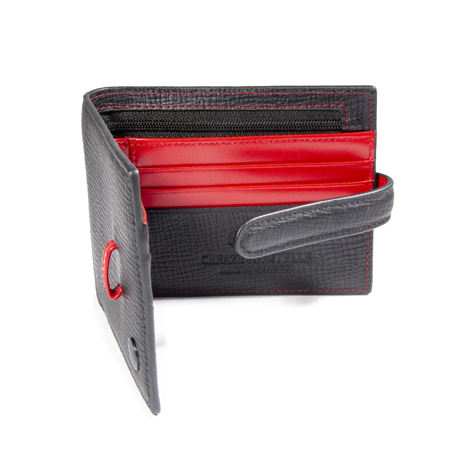 Billetera Eros 586 Negro/Rojo - Imagen 2