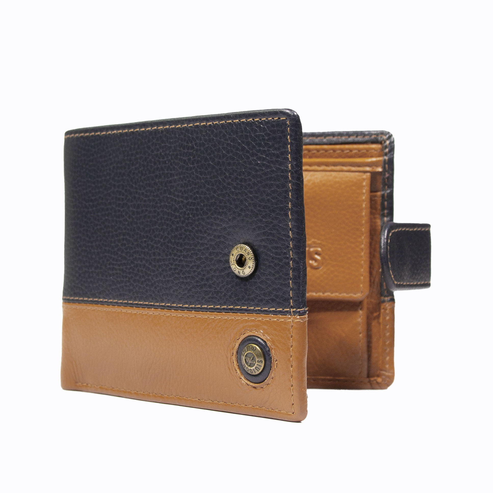 Billetera Capri 985 Azul - Naranjo - Imagen 2
