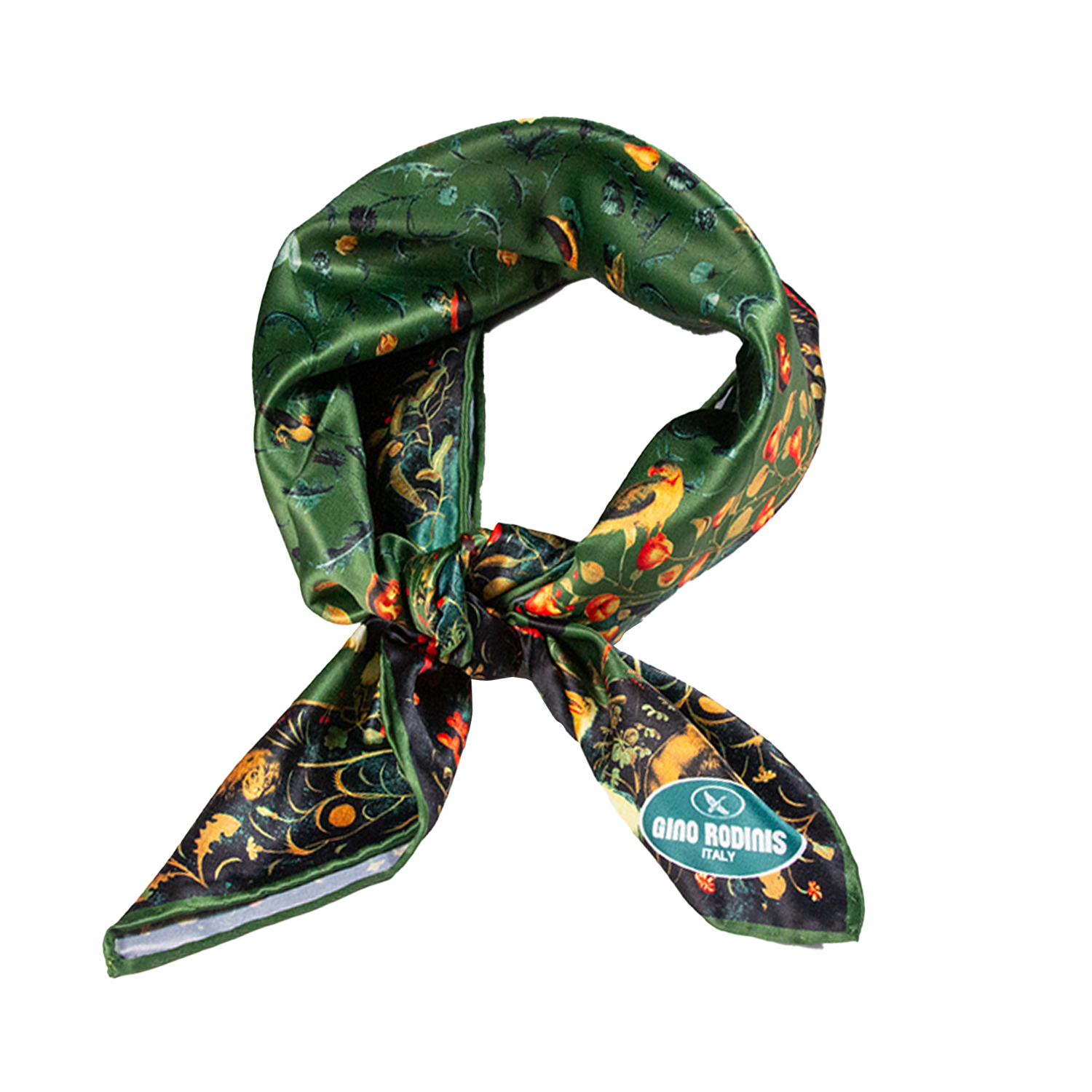 Bandana con diseño con nudo para usar en el cuello de la marca Gino Rodinis