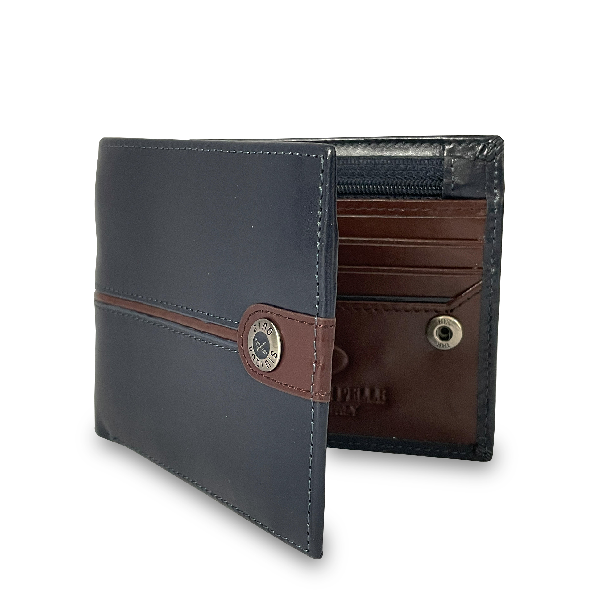 Billetera Invictus 576 Azul/Marrón - Imagen 2