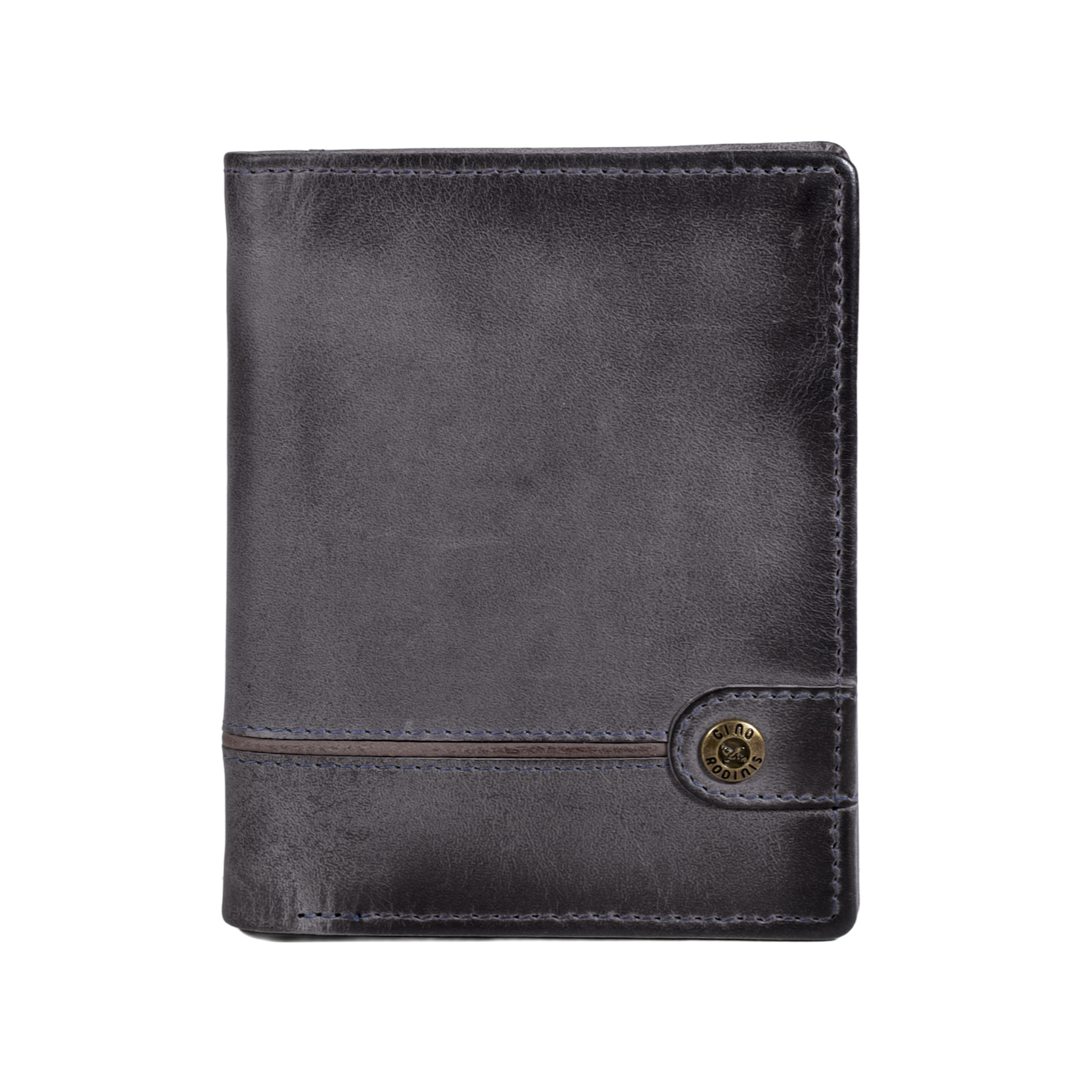 Vista frontal de Billetera TEXAS 162 Color Gris - Gino Rodinis