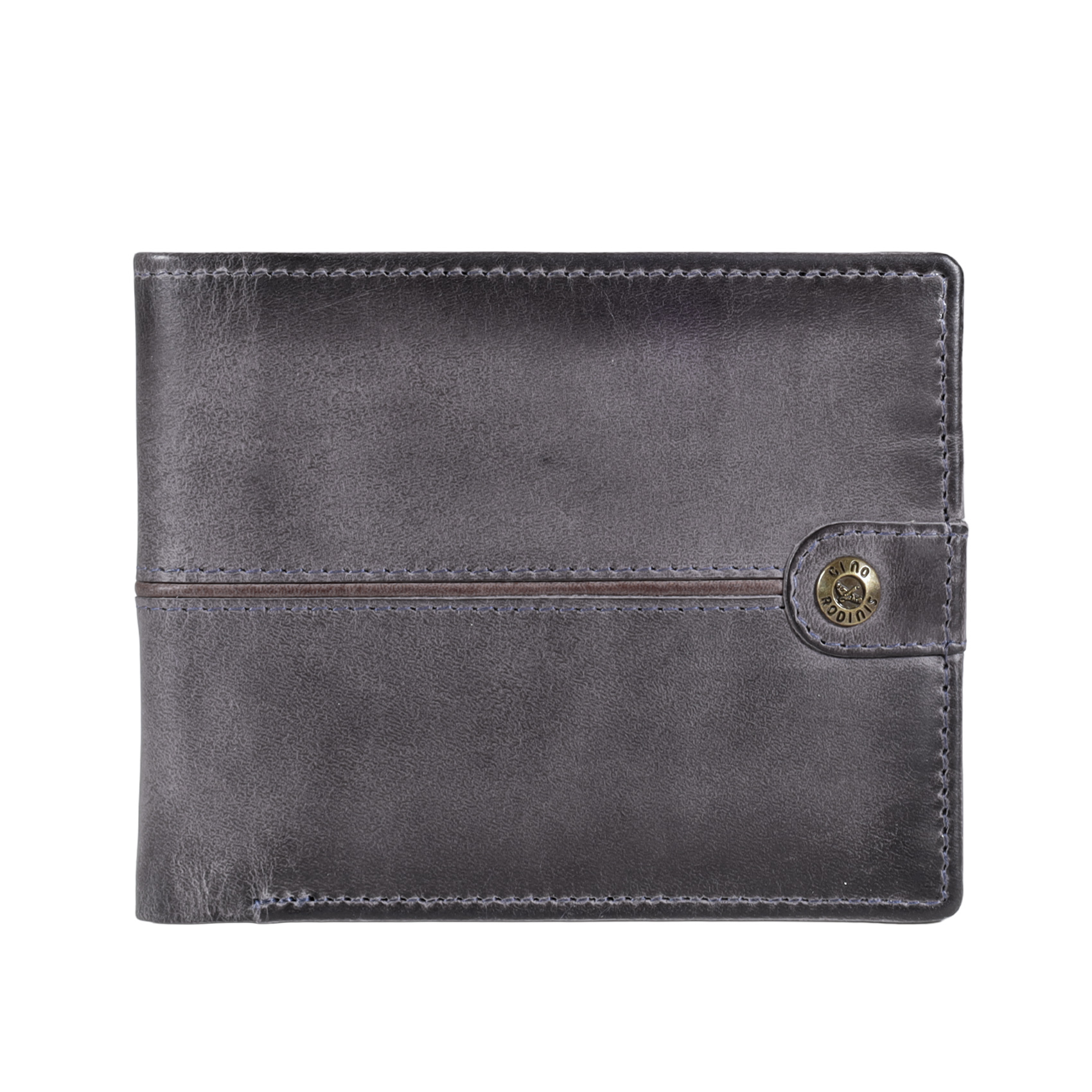 Vista frontal de Billetera TEXAS 1.164 Color Gris - Gino Rodinis