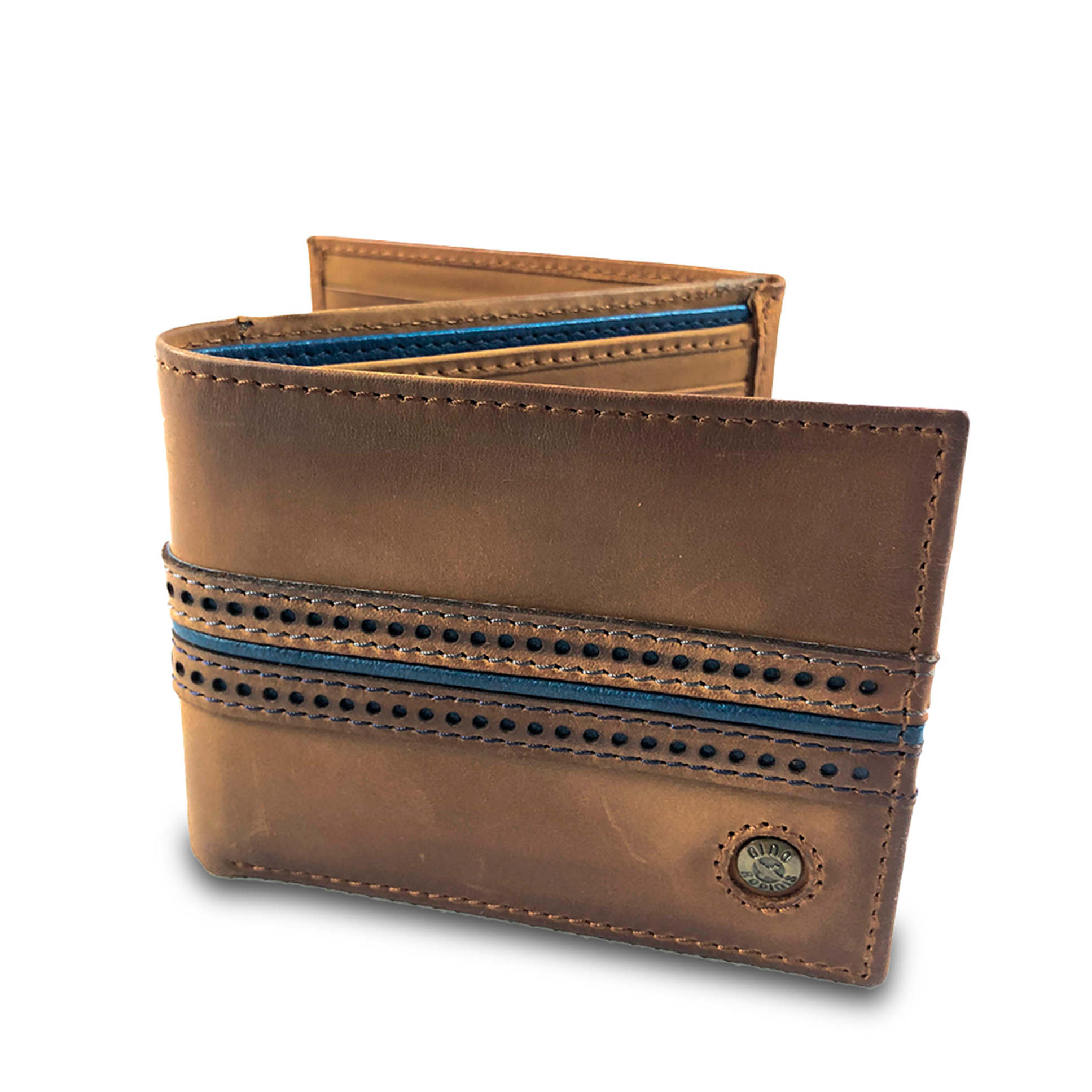 Billetera Borsalino 157 Café/Azul - Imagen 2