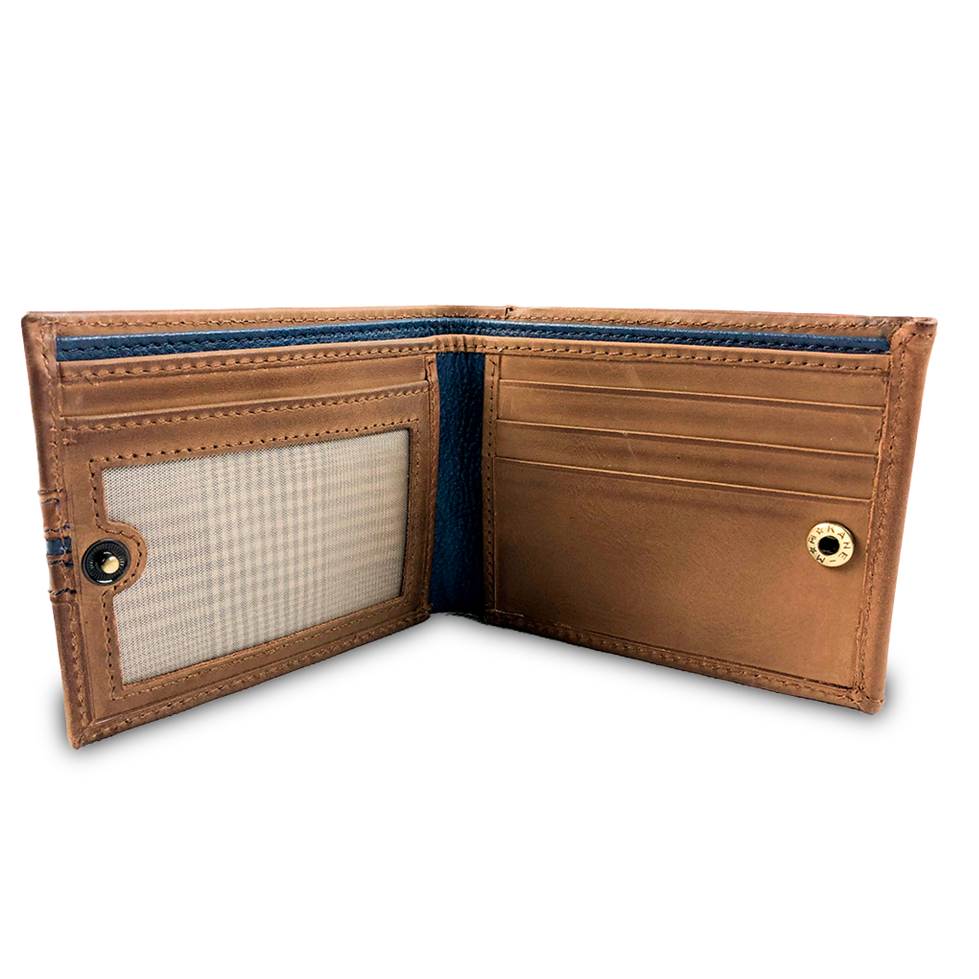 Billetera Borsalino 157 Café/Azul - Imagen 3