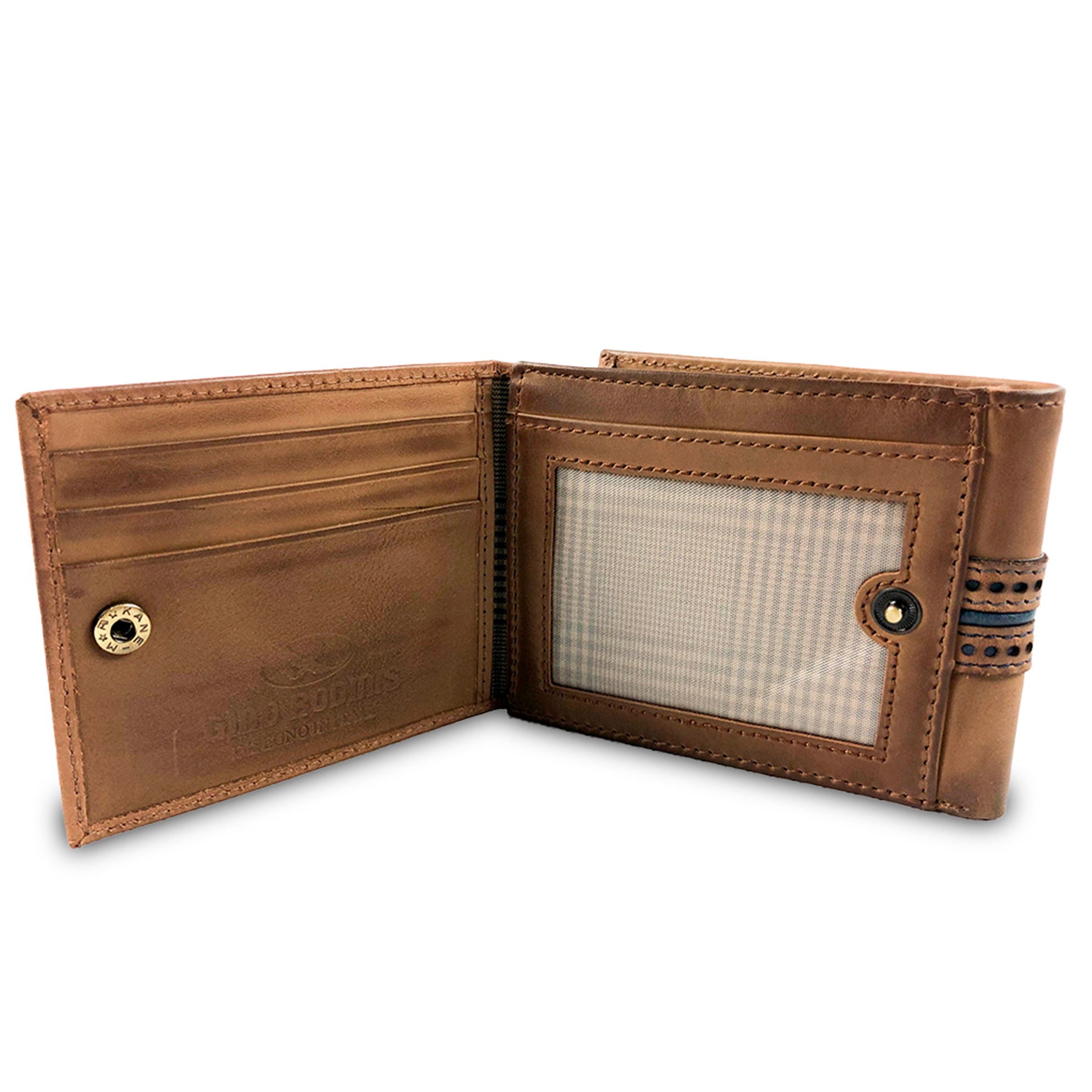 Billetera Borsalino 157 Café/Azul - Imagen 4