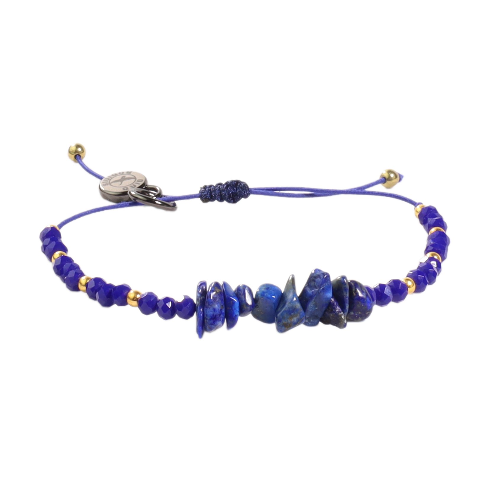 Vista Frontal de Brazalete Lapislázuli color - Azul