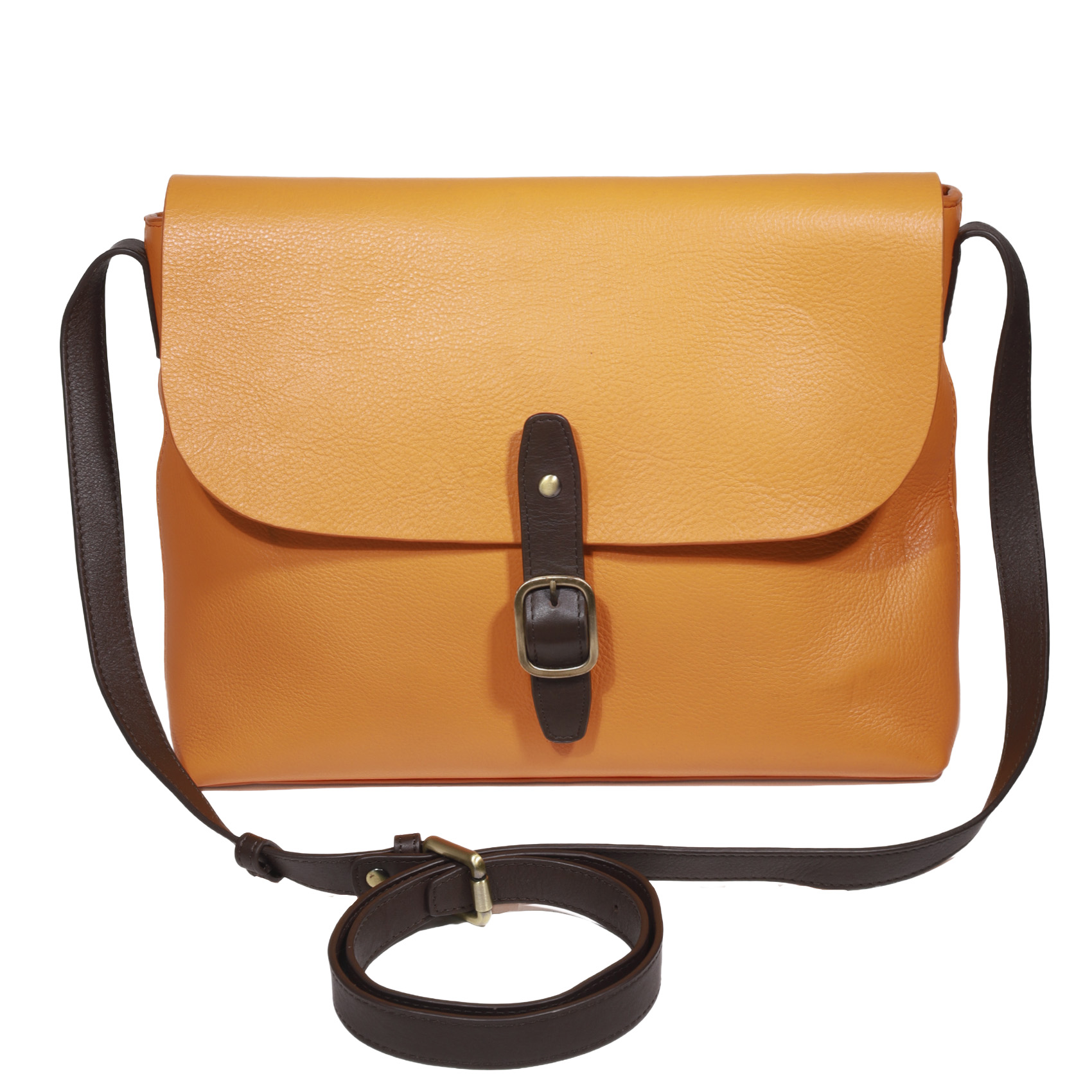 Vista Frontal de Cartera - Producto exclusivo - Color Naranjo