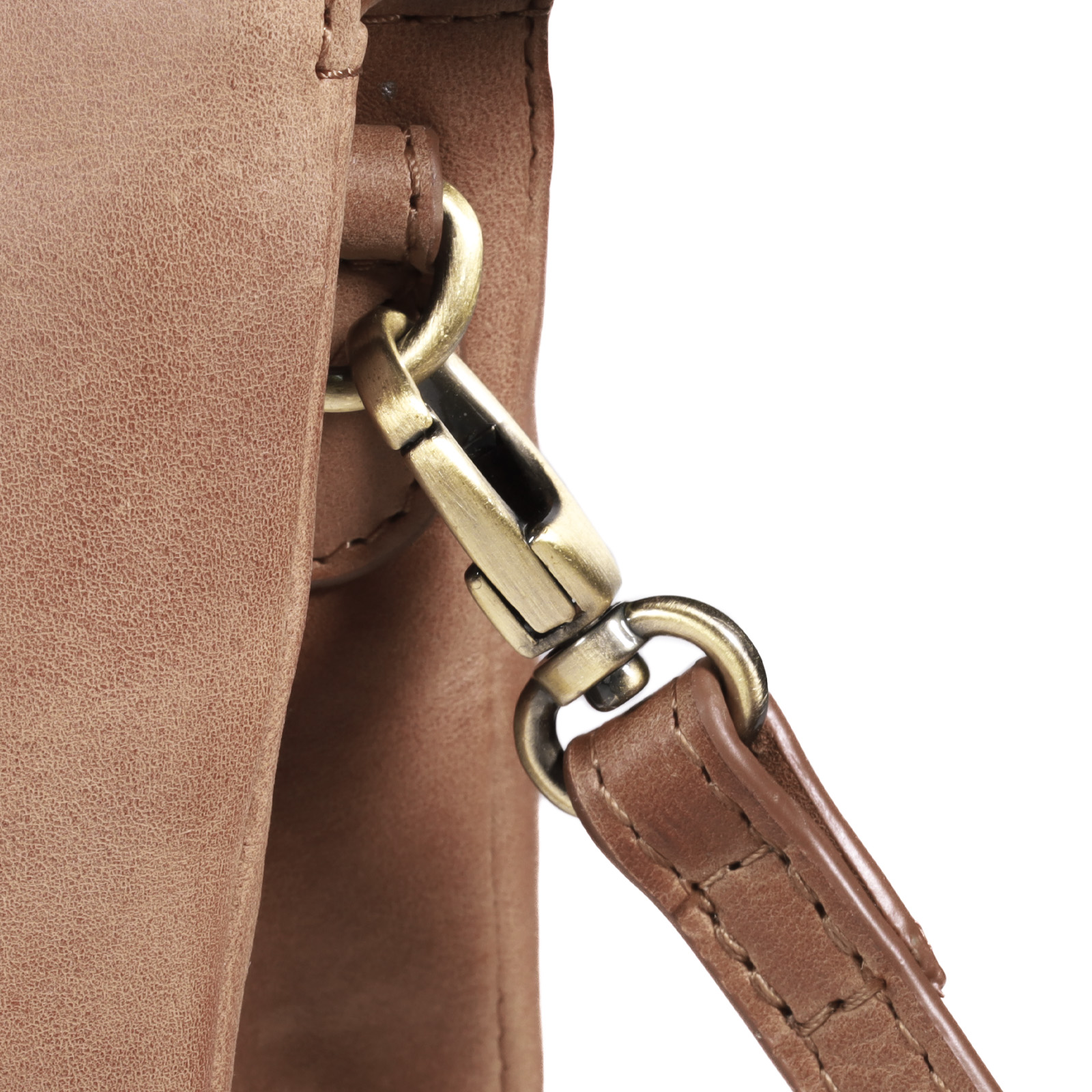 CARTERA DE CUERO MUJER - COLOR CAMEL - MODELO 2096 - GINO RODINIS