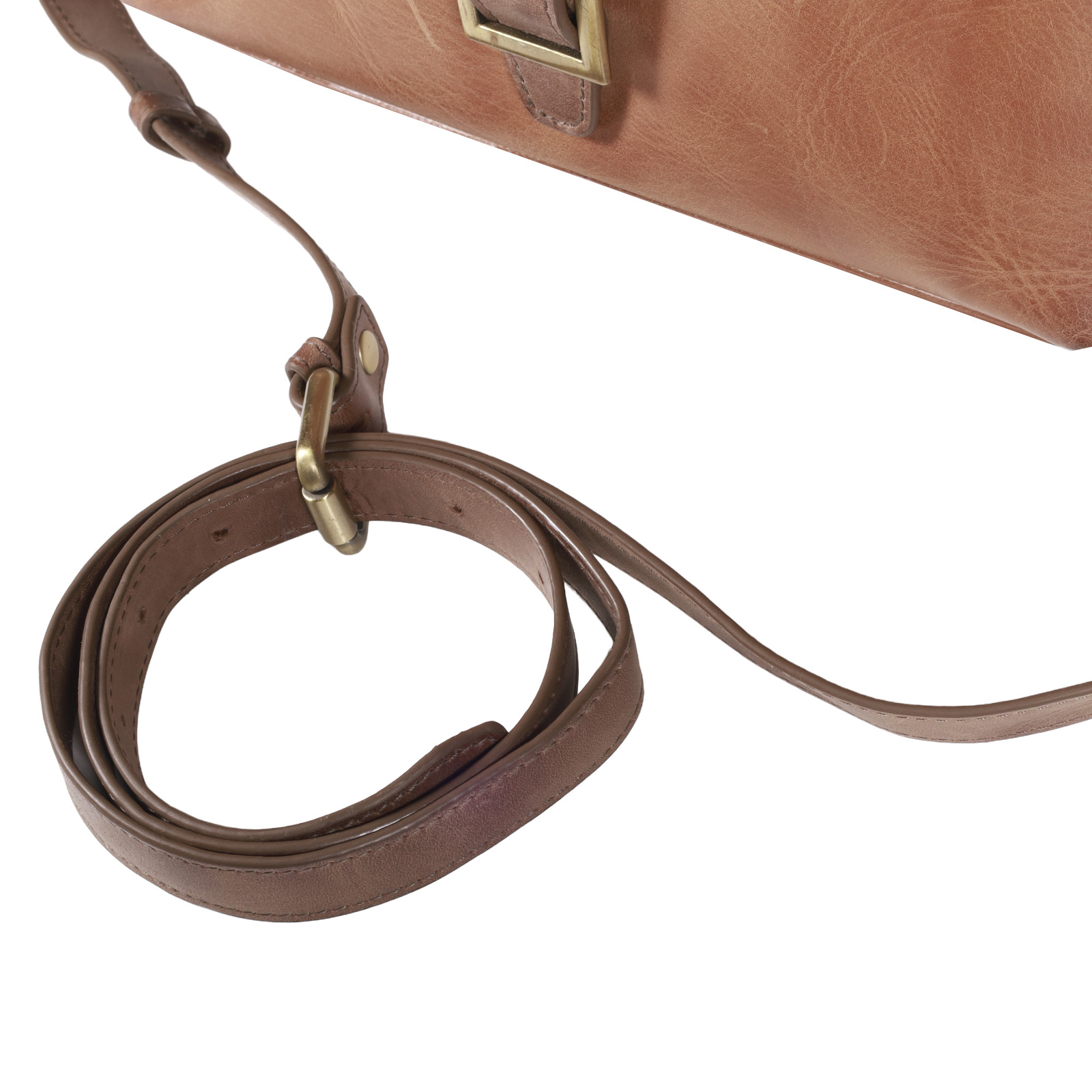 CARTERA DE CUERO MUJER - COLOR Camel- MODELO 2130- GINO RODINIS