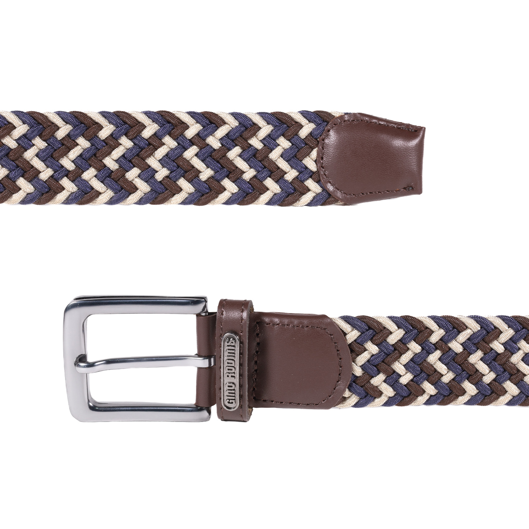 Cinturón Elasticado 2519 | Café/Azul/Beige - Imagen 4