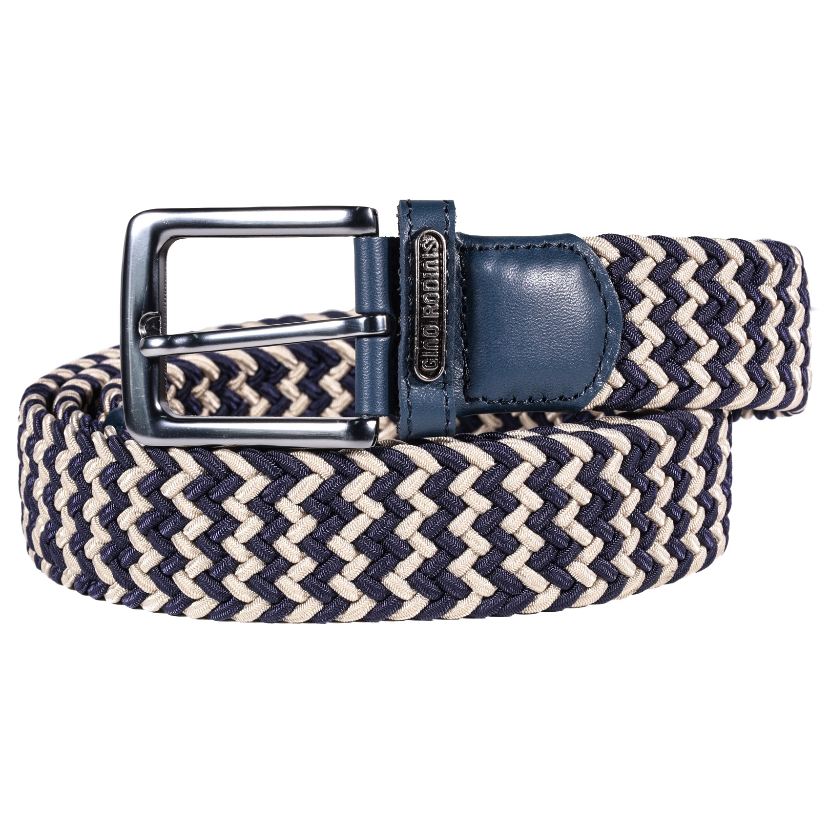 Cinturón Elasticado 2520 | Azul & Beige