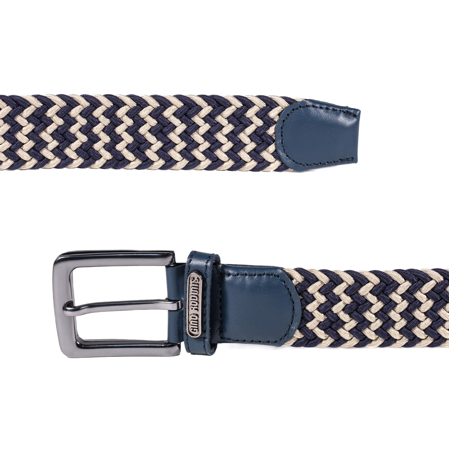 Cinturón Elasticado 2520 | Azul & Beige - Imagen 4