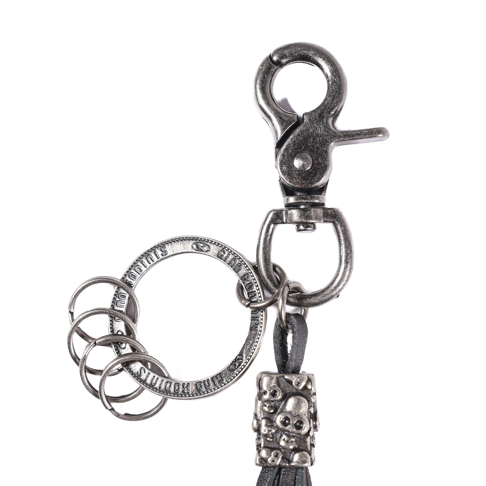 Llavero de cuero Hombre - Modelo LL116 en color Negro