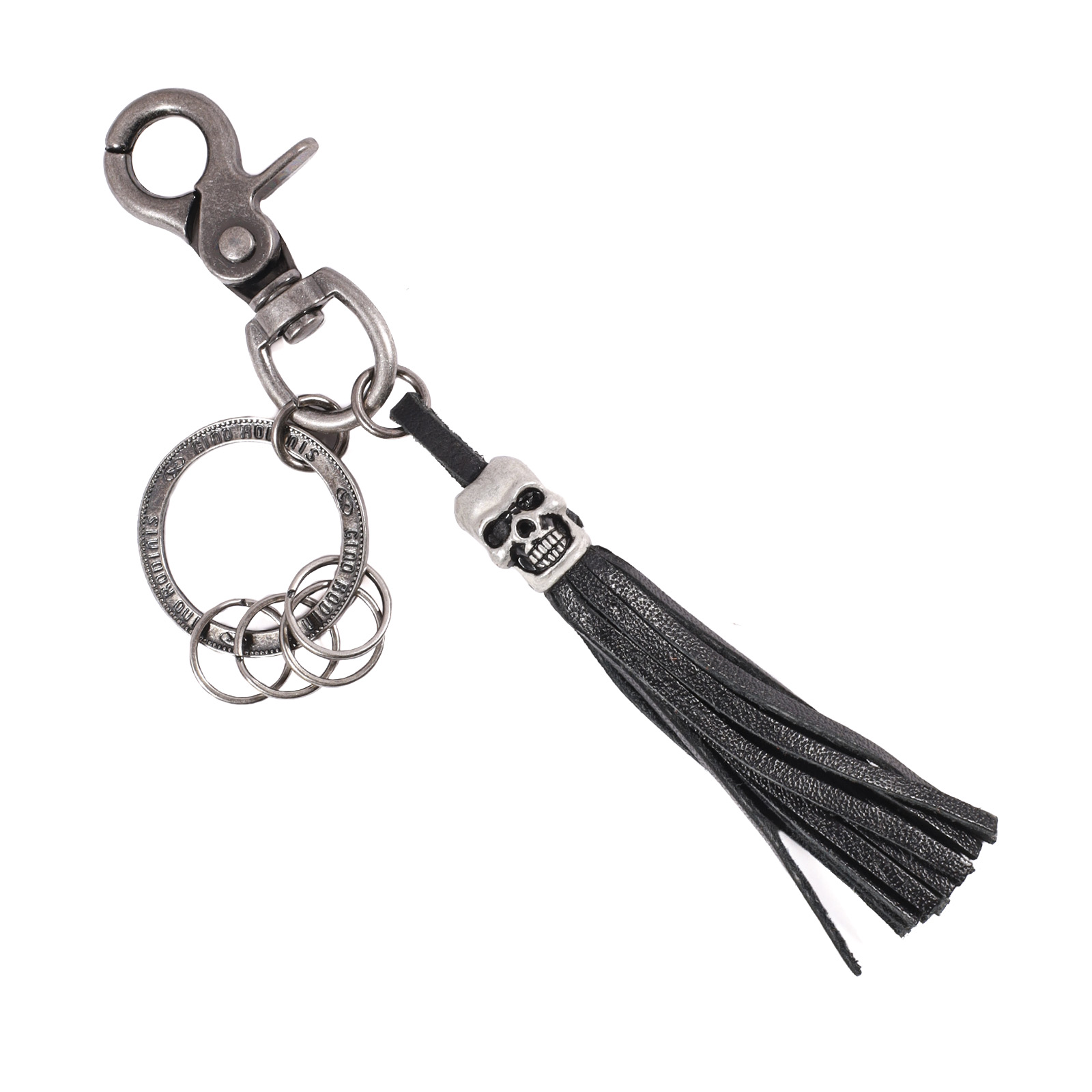 Llavero de cuero Hombre - Modelo LL117 en color Negro