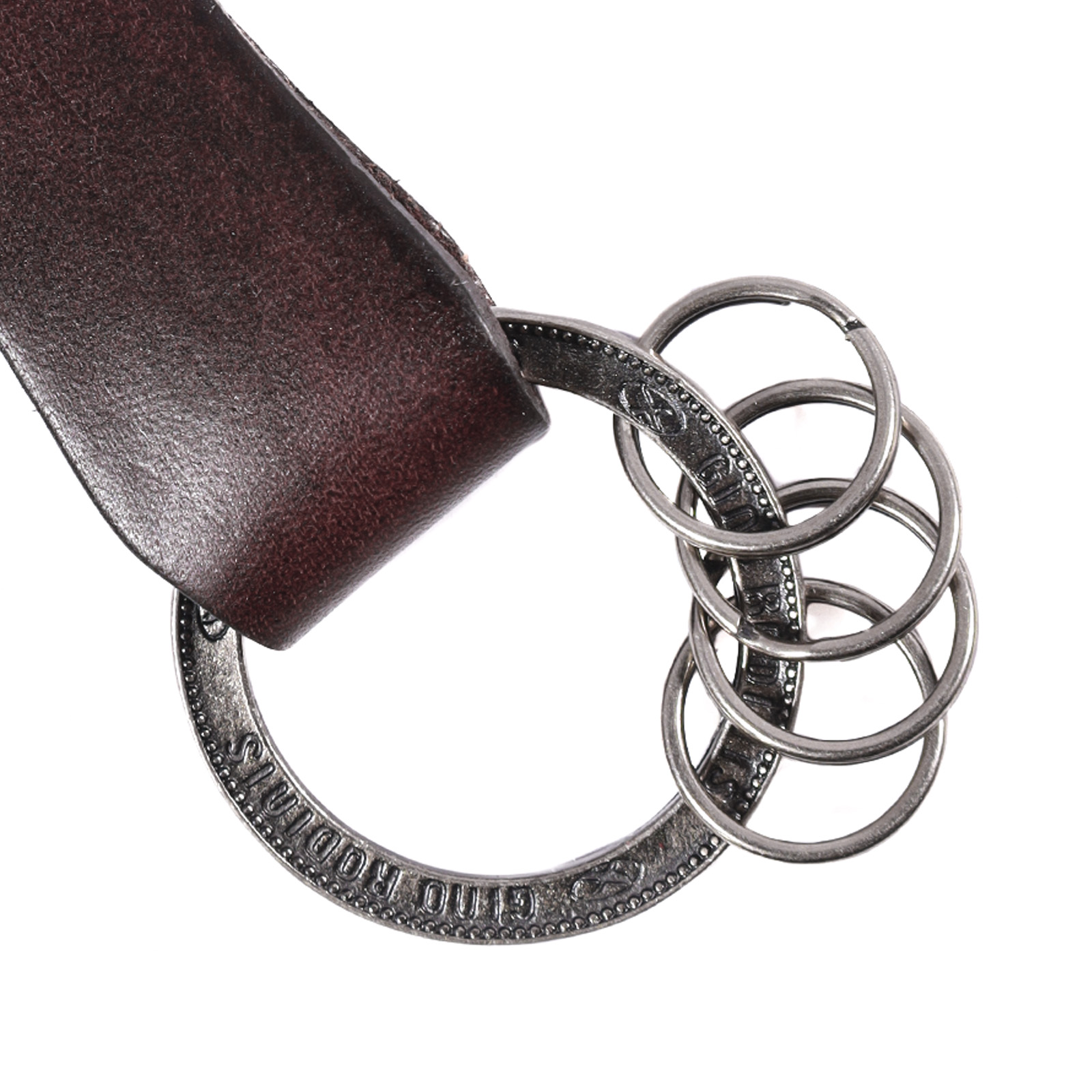 Llavero de cuero Hombre - Modelo LL118 en color Café