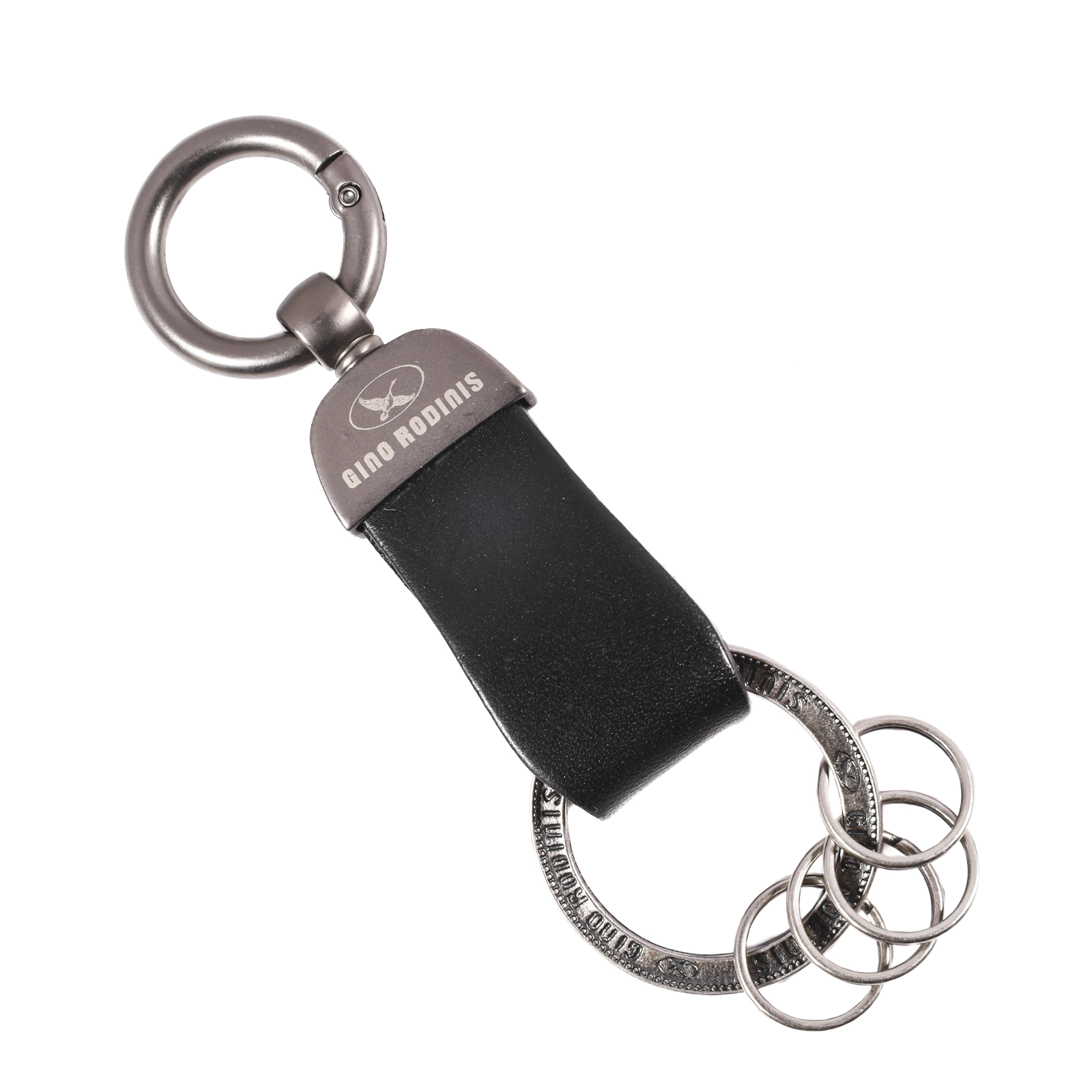 Llavero de cuero Hombre - Modelo LL118 en color Negro