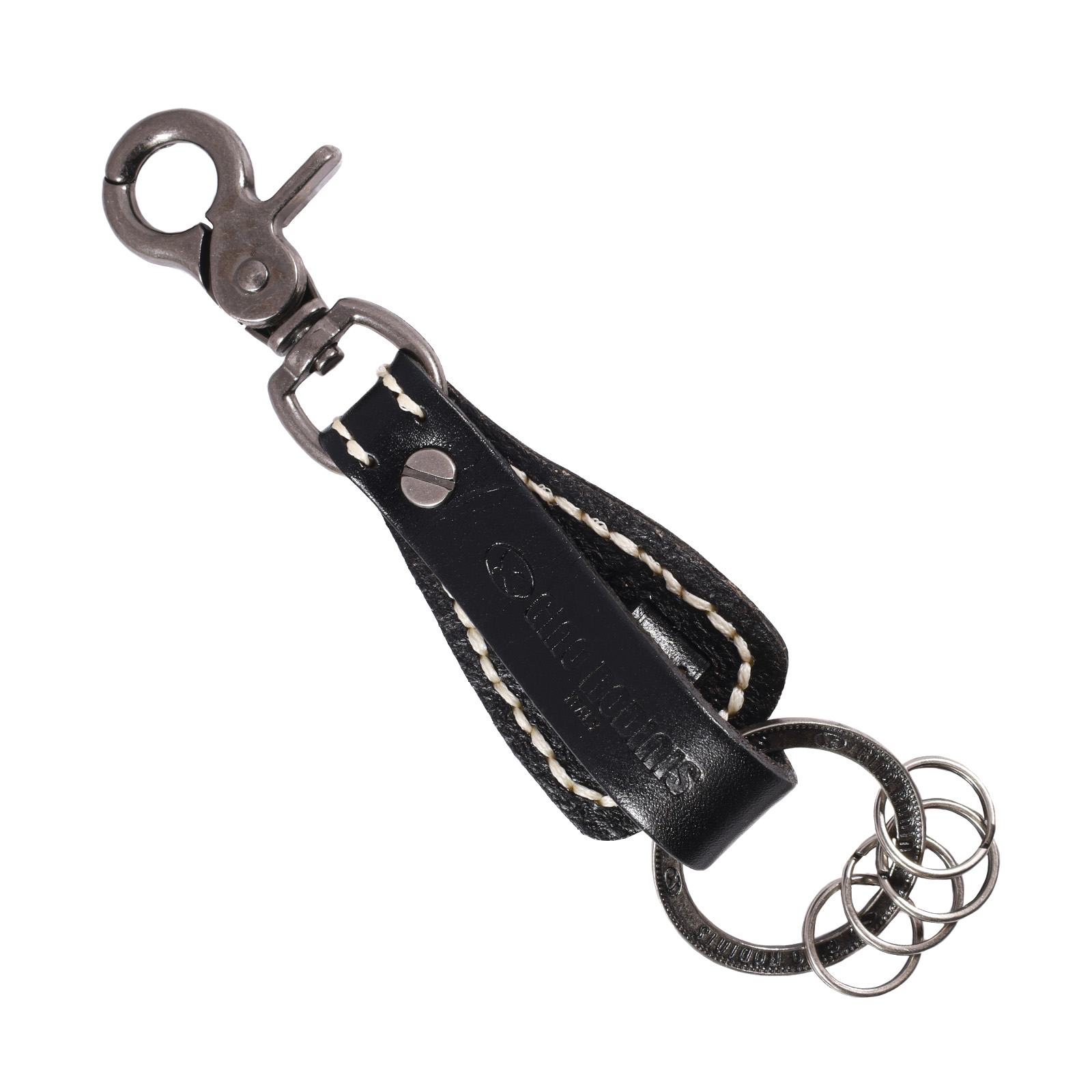 Llavero de cuero Hombre - Modelo LL119 en color Negro