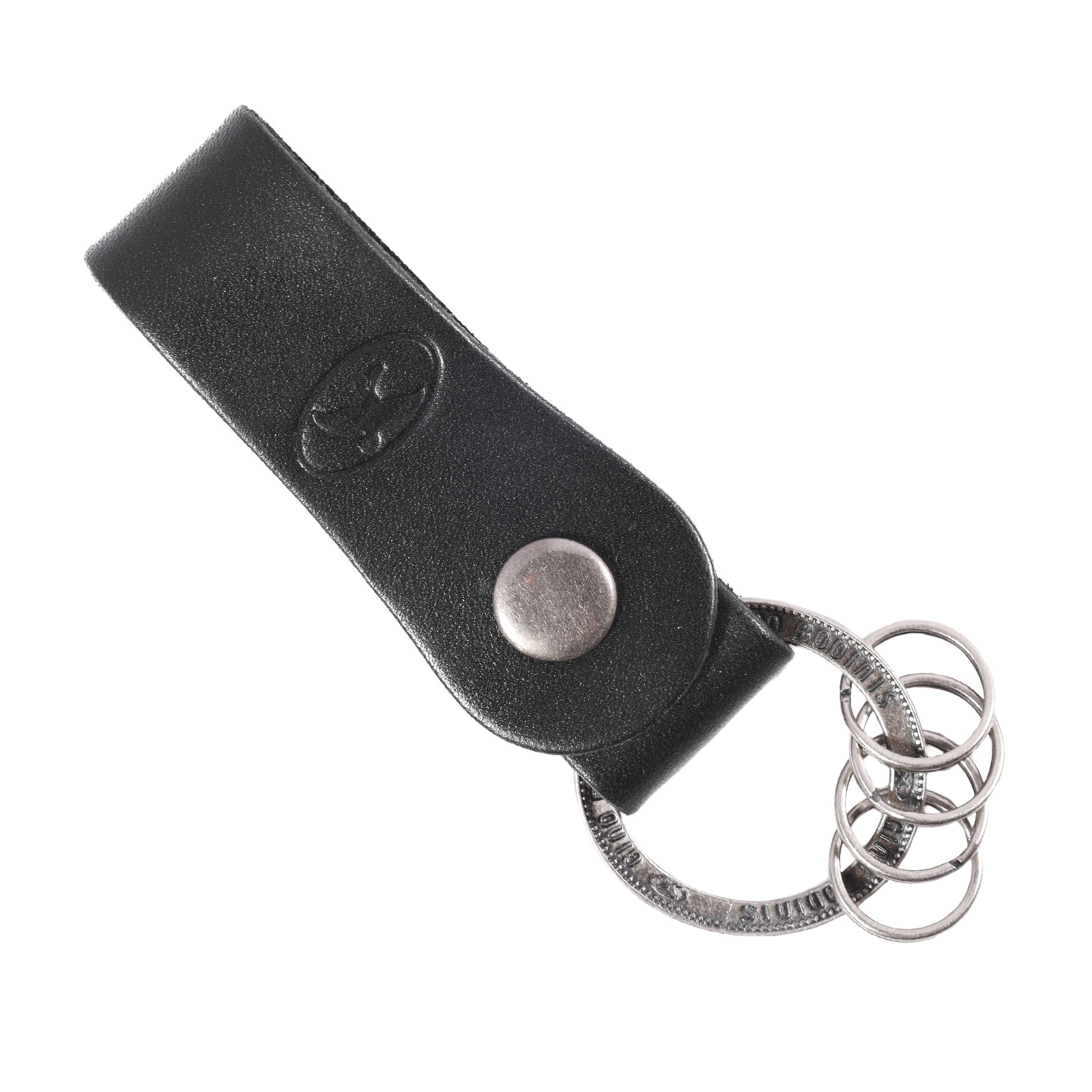 Llavero de cuero Hombre - Modelo LL120 en color Negro