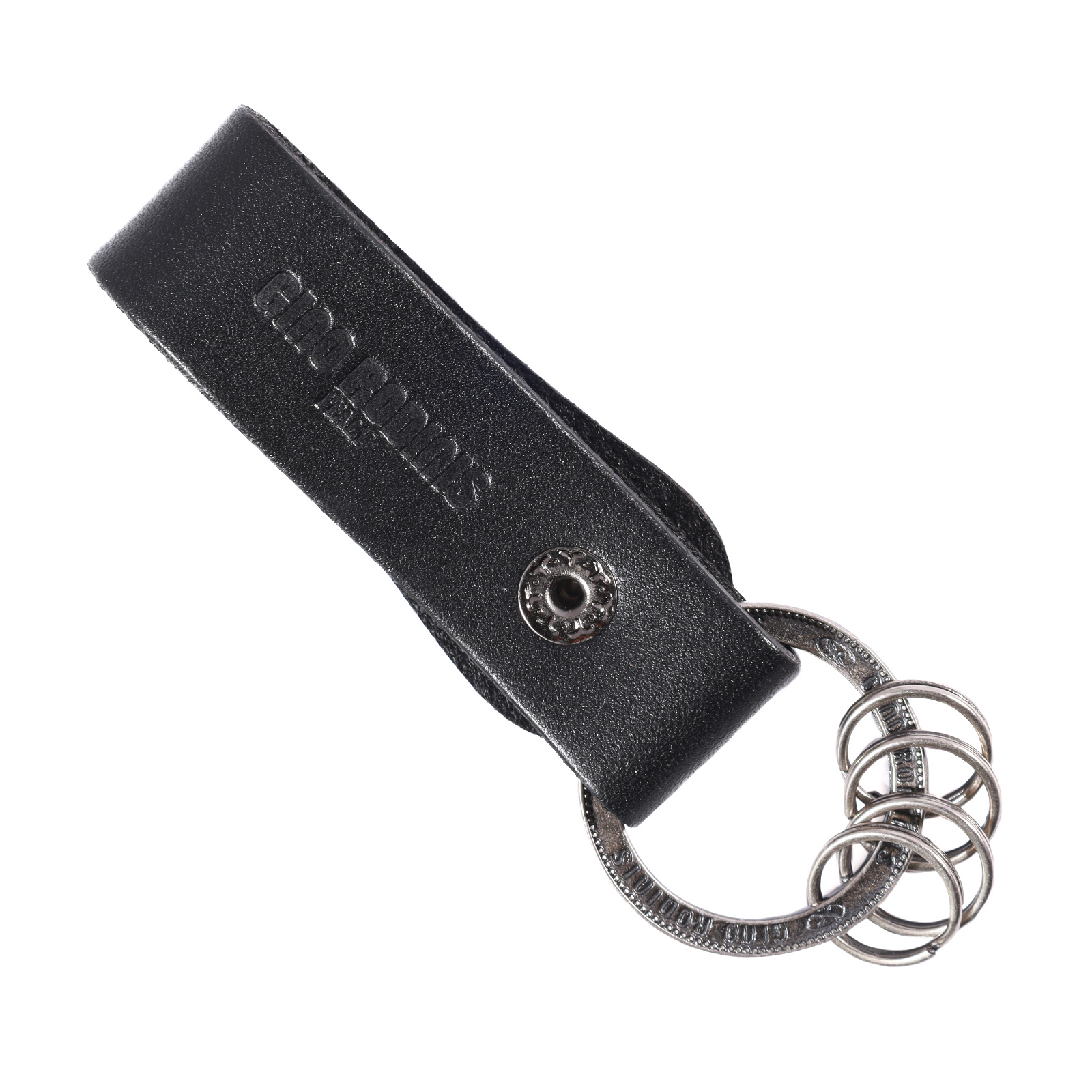 Llavero de cuero Hombre - Modelo LL120 en color Negro
