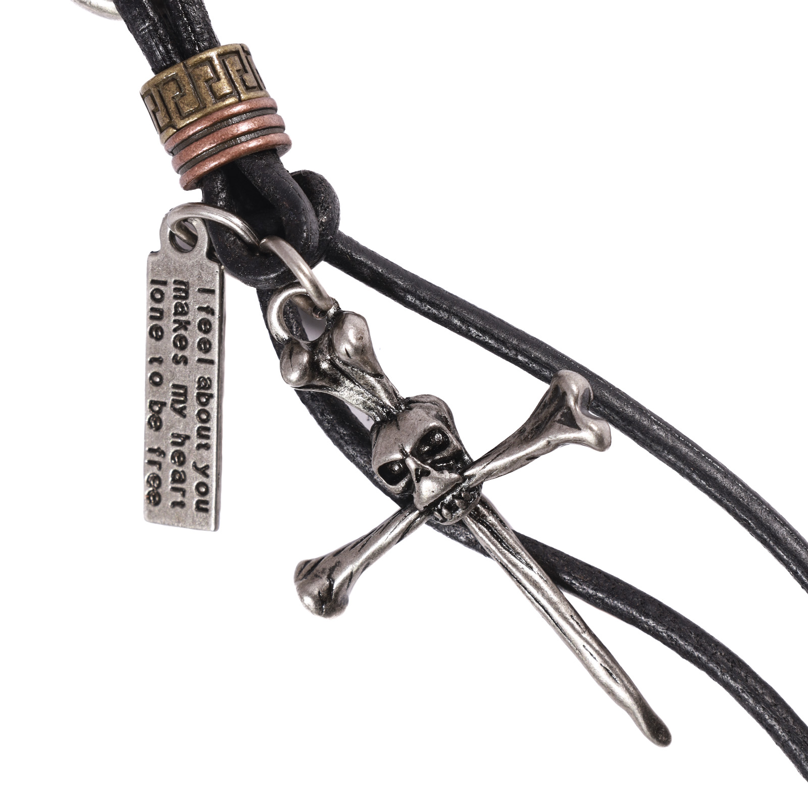 Llavero de cuero Hombre - Modelo LL121 en color Negro