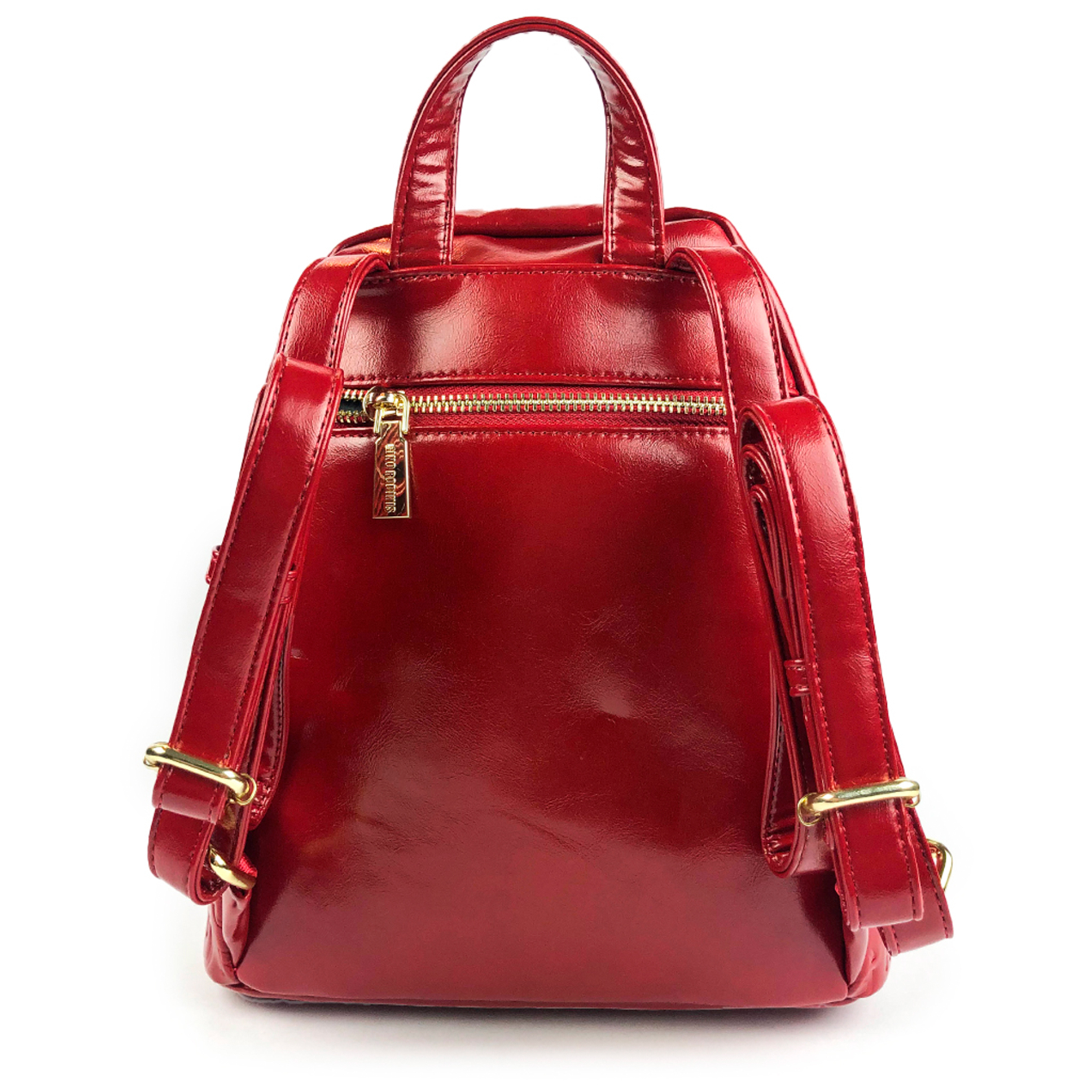 Mochila Eco Cuero 2108 Rojo - Imagen 3
