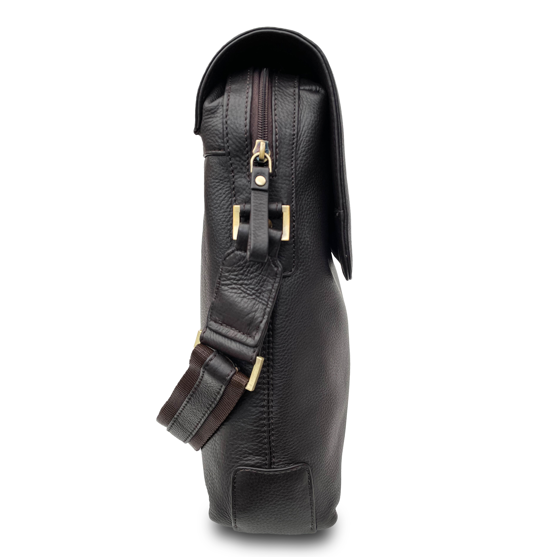 Morral de Cuero Hombre 1309 Café - Imagen 4