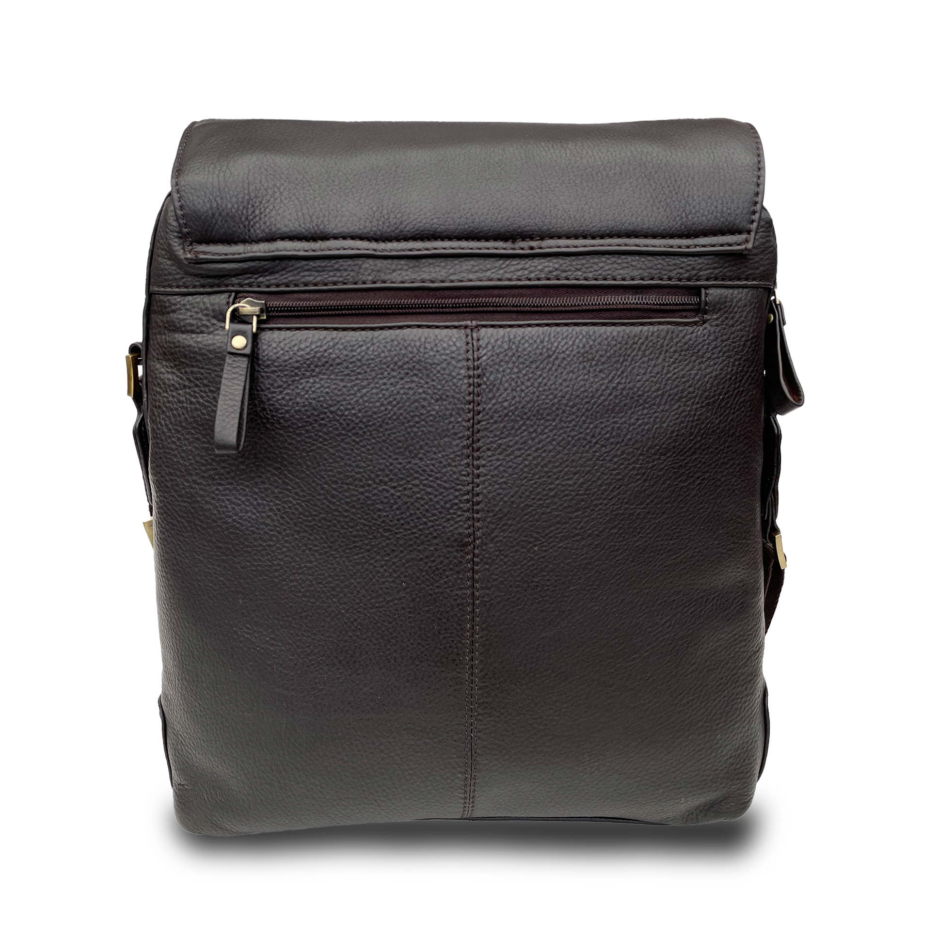 Morral de Cuero Hombre 1309 Café - Imagen 3