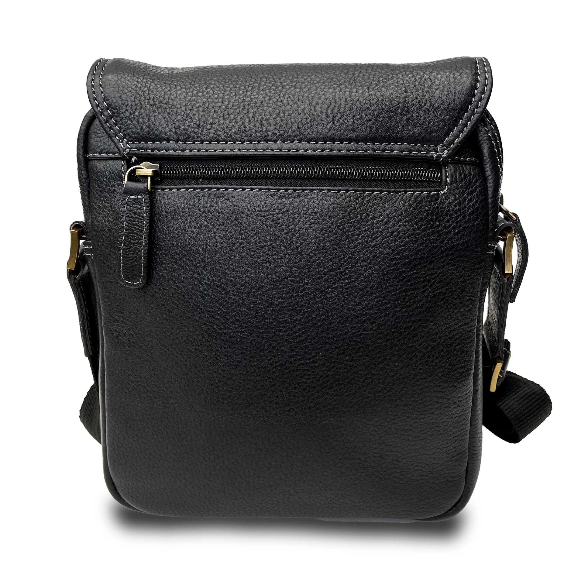 Morral de Cuero Hombre -1310 Café - Imagen 3