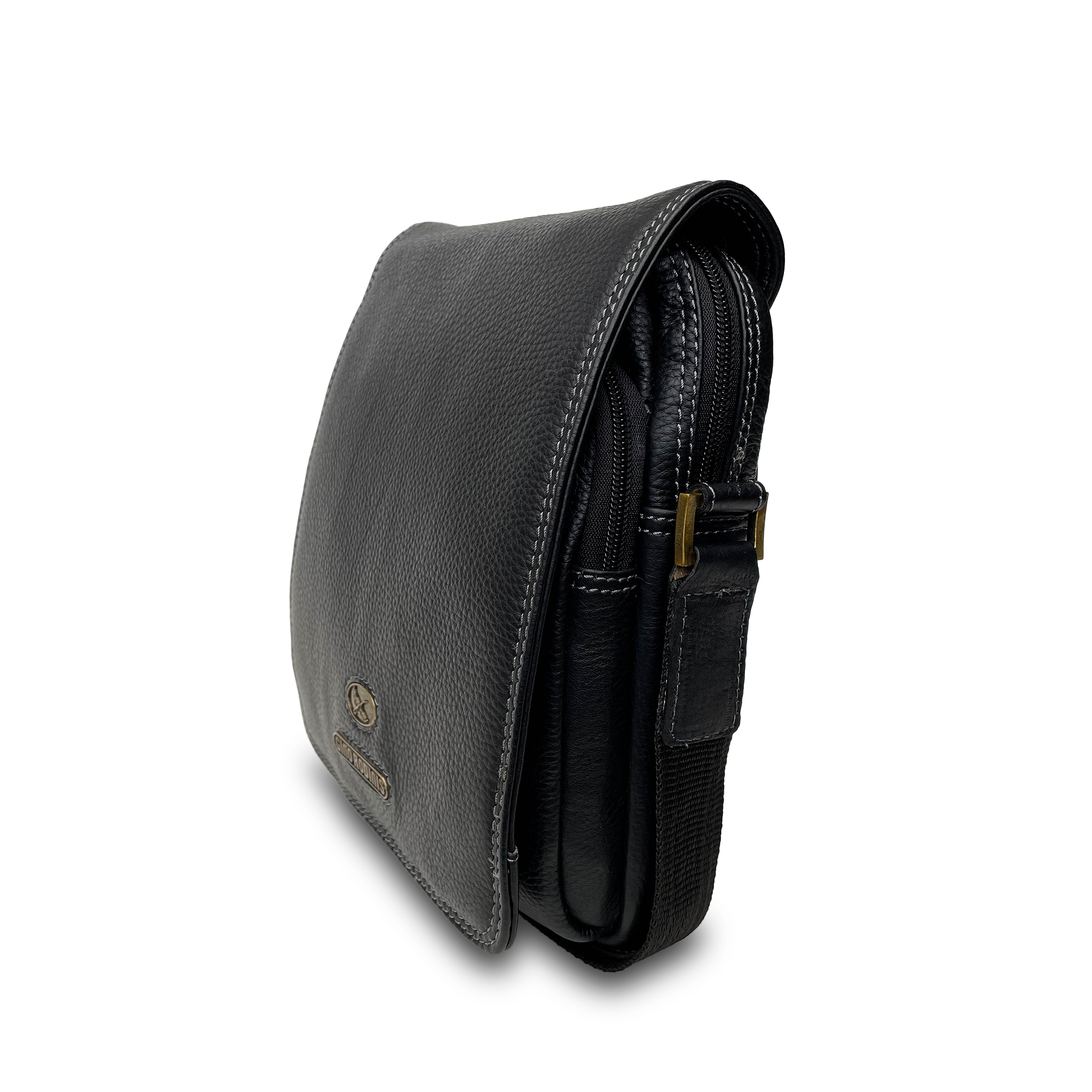 Morral de Cuero Hombre -1310 Café - Imagen 2