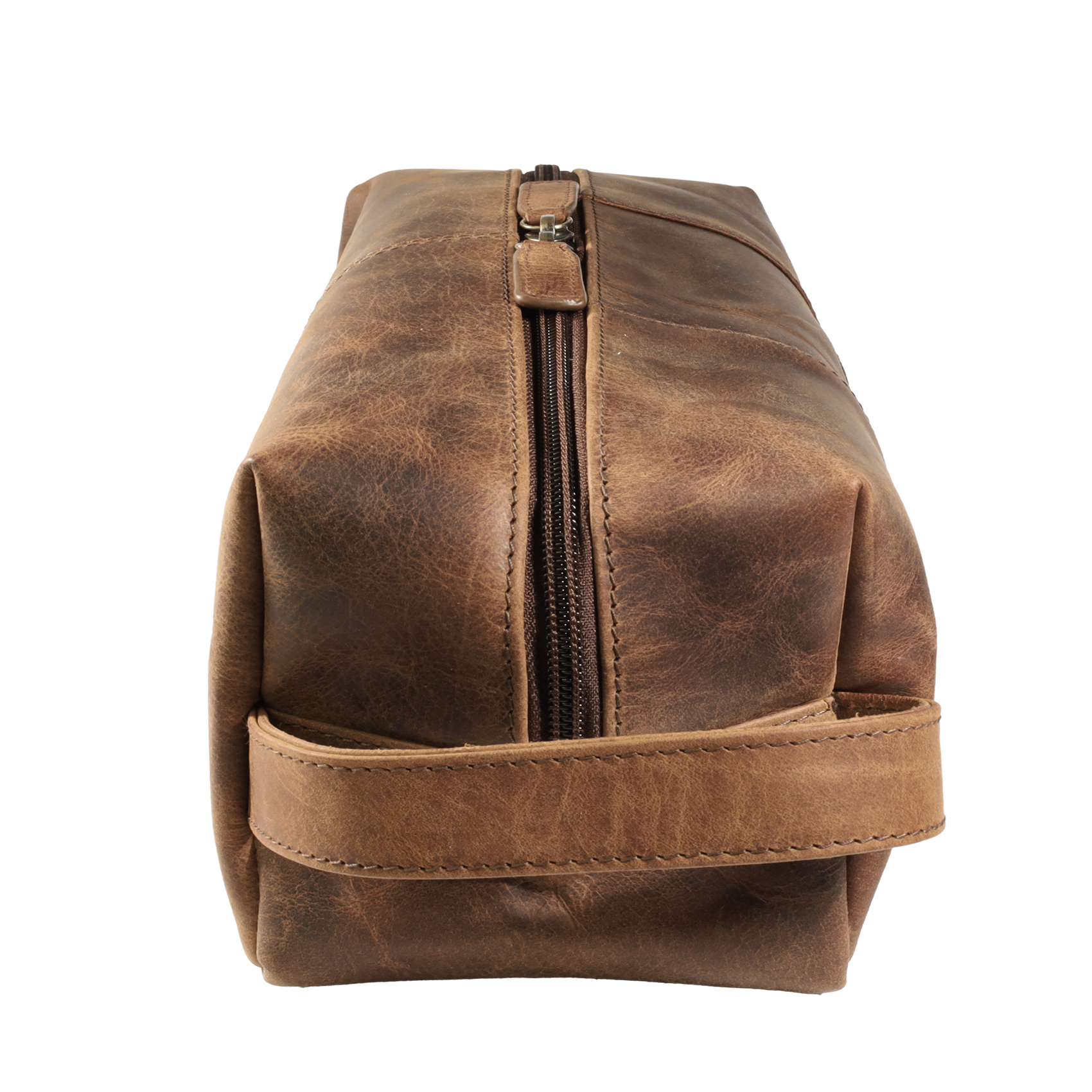 Vista Lateral de Necessaire 1305 color Camel - Gino Rodinis
