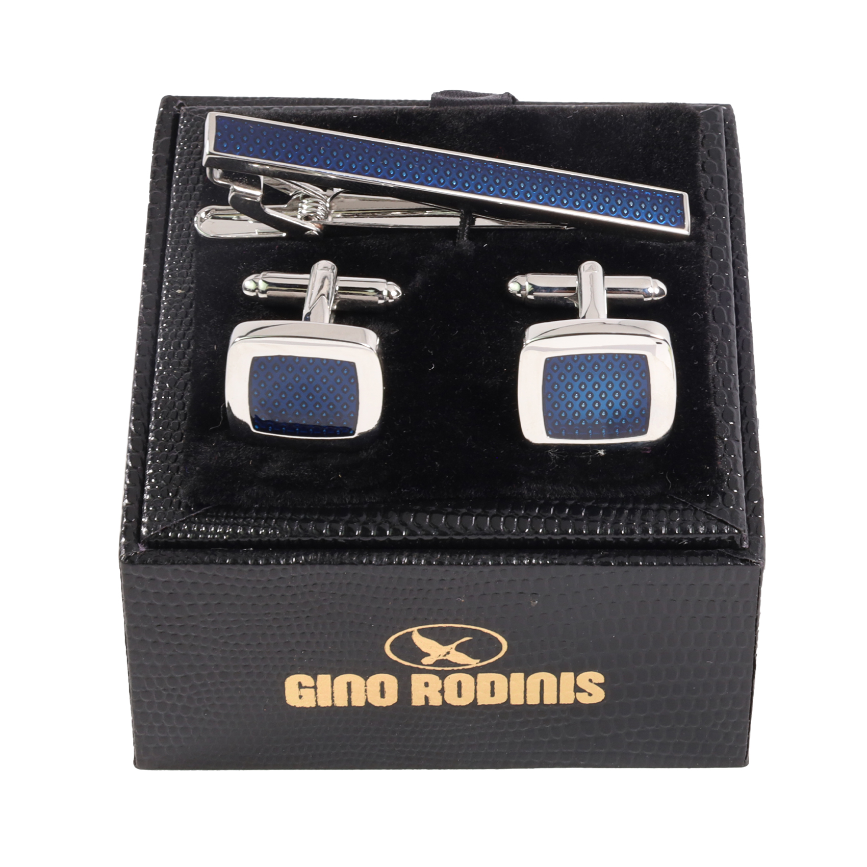 Vista de packaging de Set de pasador de corbata más colleras - PAS016 - Gino Rodinis