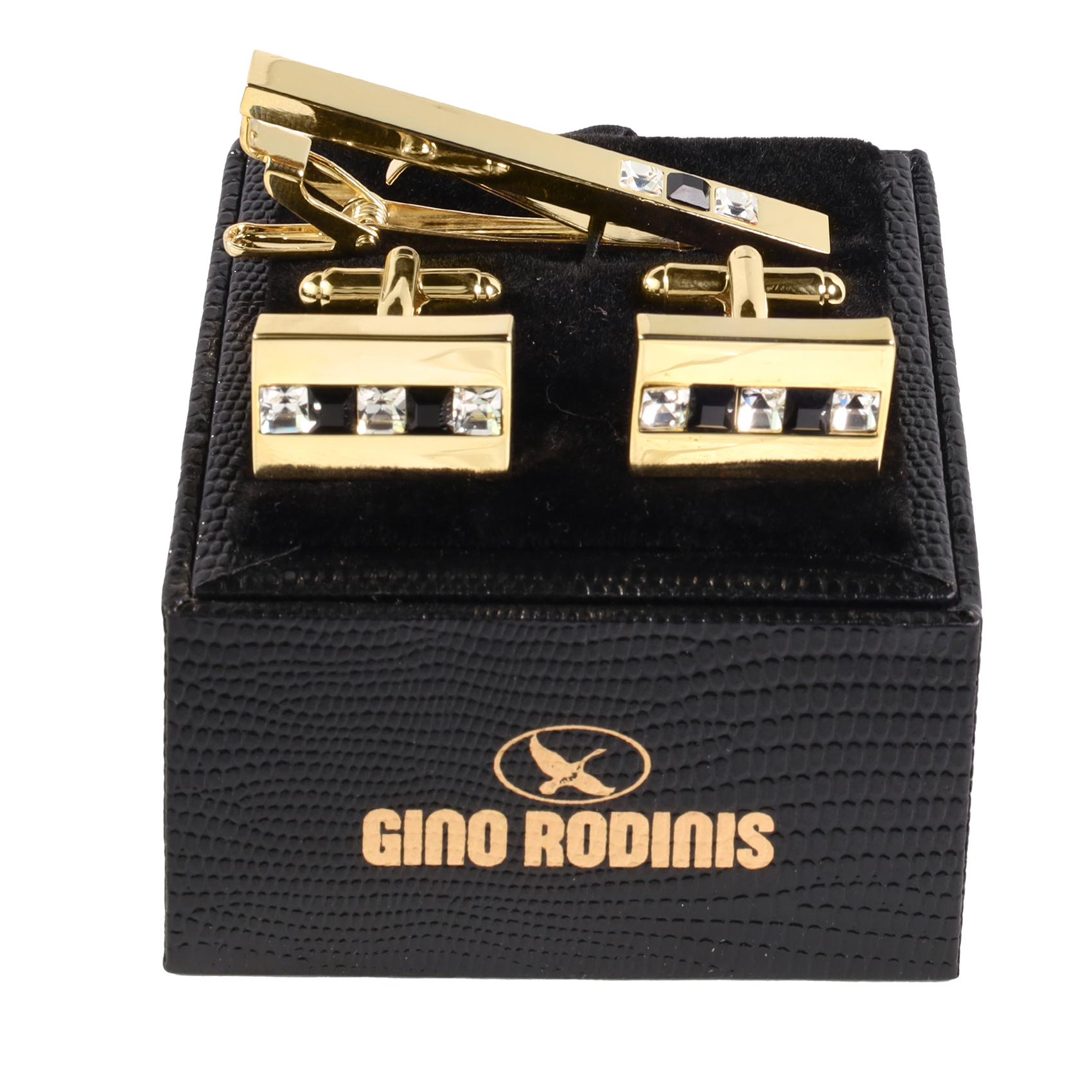 Vista de packaging de Set de pasador de corbata más colleras - PAS020 - Gino Rodinis